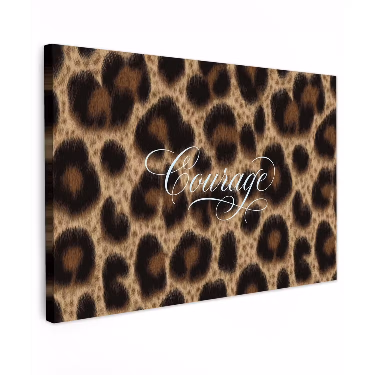 Luipaardprint - Bruin - Courage - Sierlijk canvas 2cm klein -z3d