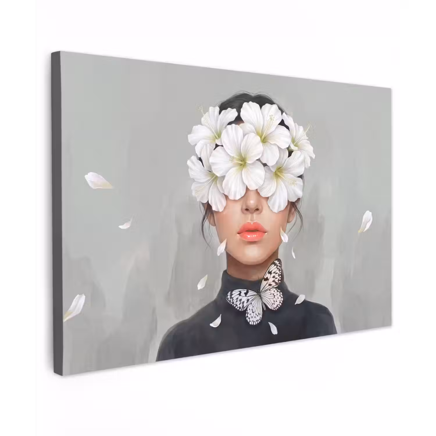 Lelies - Portret - Wit canvas 2cm klein -z3d