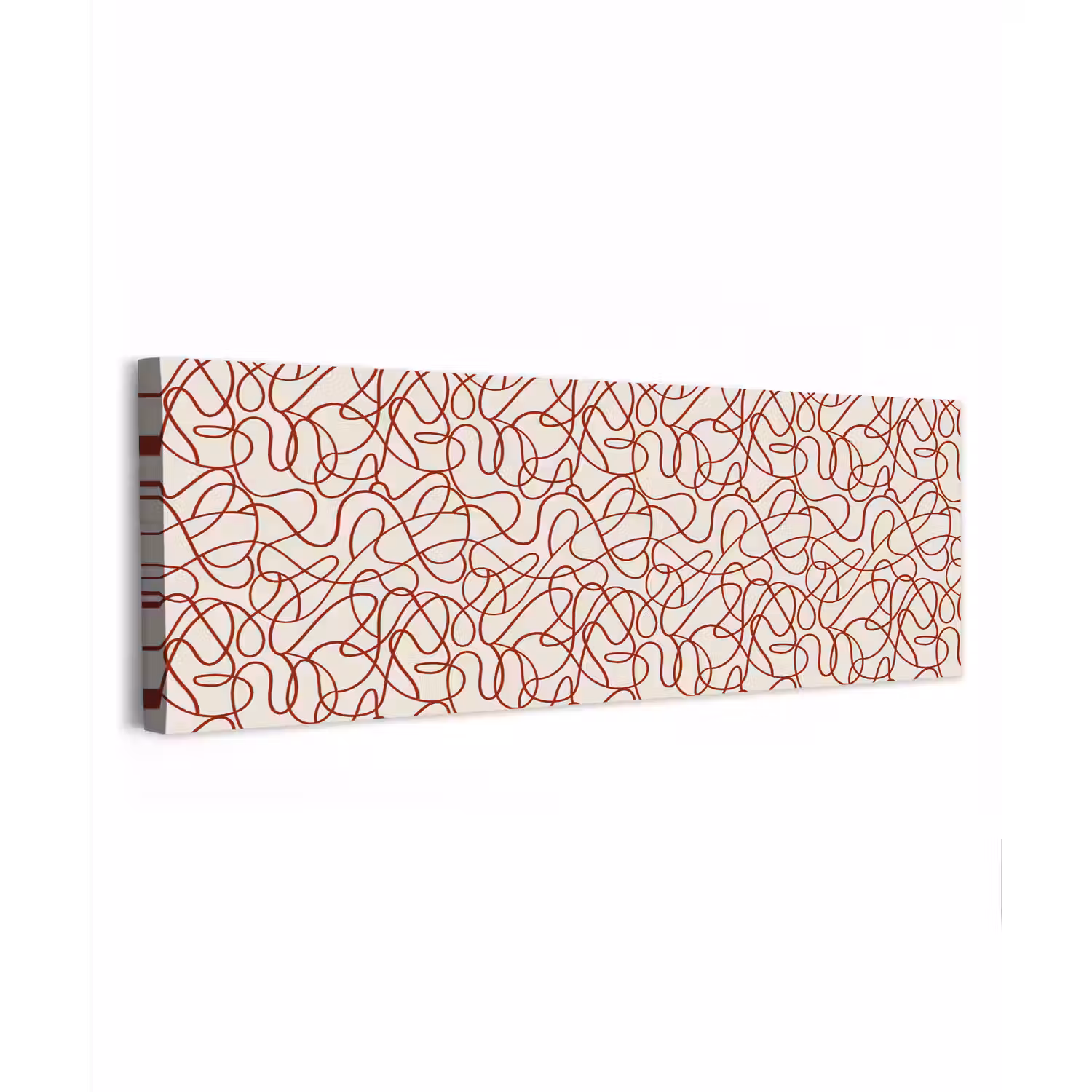 Lijnen - Abstract - Rood - Beige canvas 2cm klein 828 -z3d
