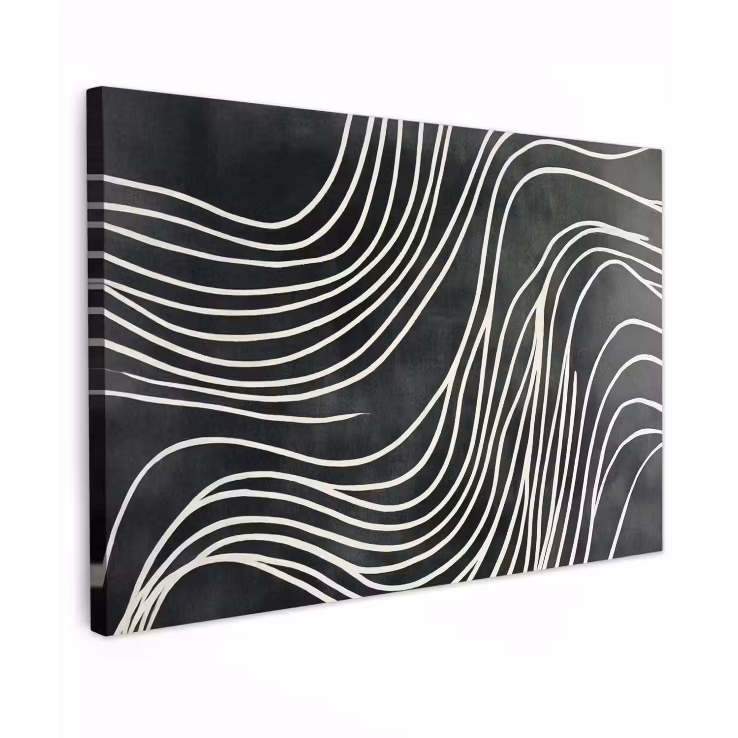 Lijnen - Patroon - Abstract - Wit canvas 2cm klein -z3d