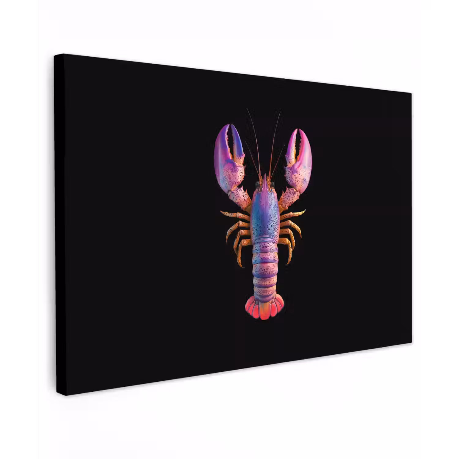 Kreeft - Paars - Roze - Zwart - Stippen - Lila canvas 2cm klein -z3d