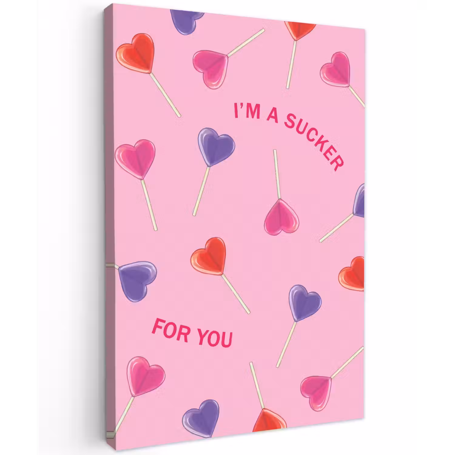 Lolly - Valentijn - Illustratie - Snoep canvas 2cm klein -z3d