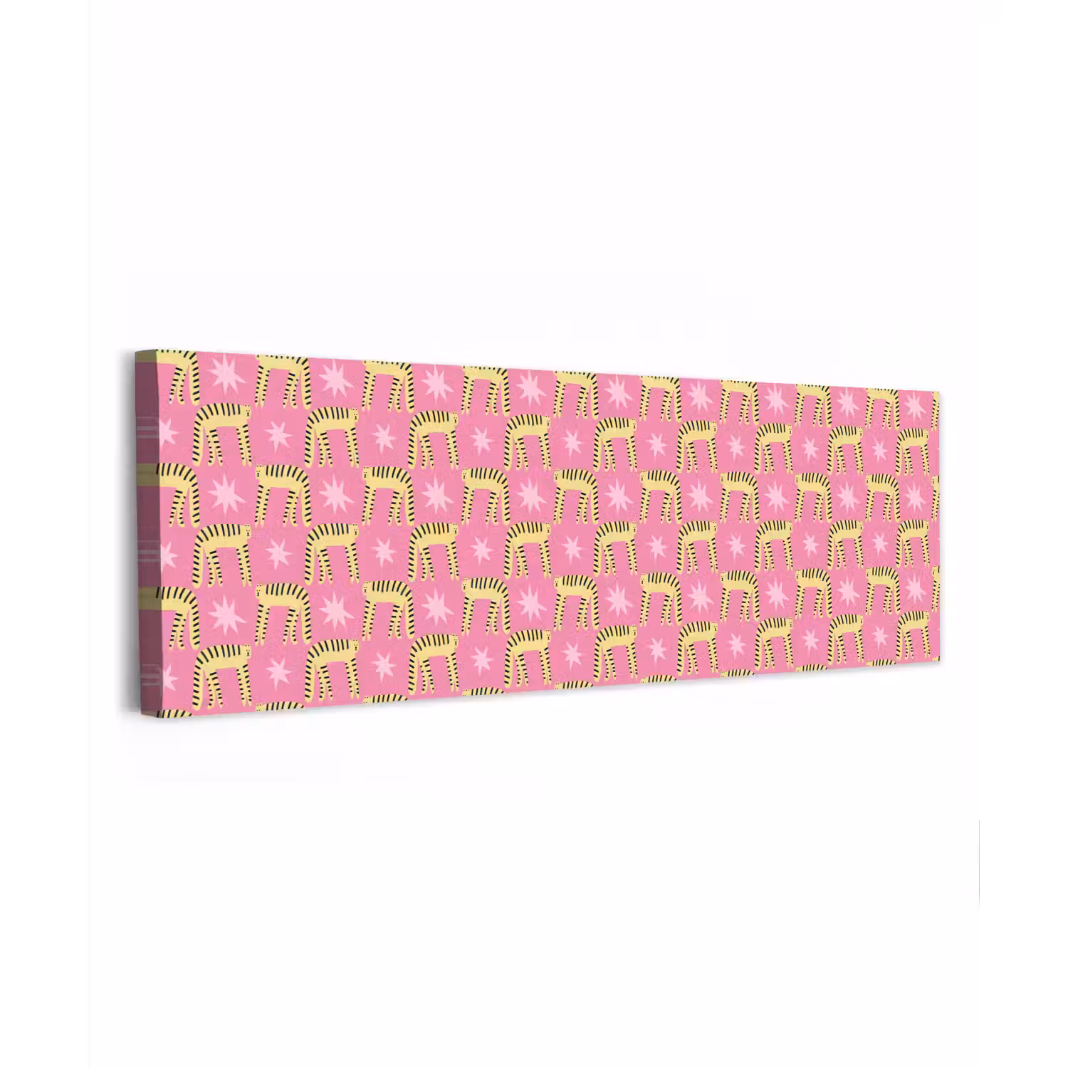 Langbenige -Tijgerkatten - Roze - Sterren canvas 2cm klein 828 -z3d