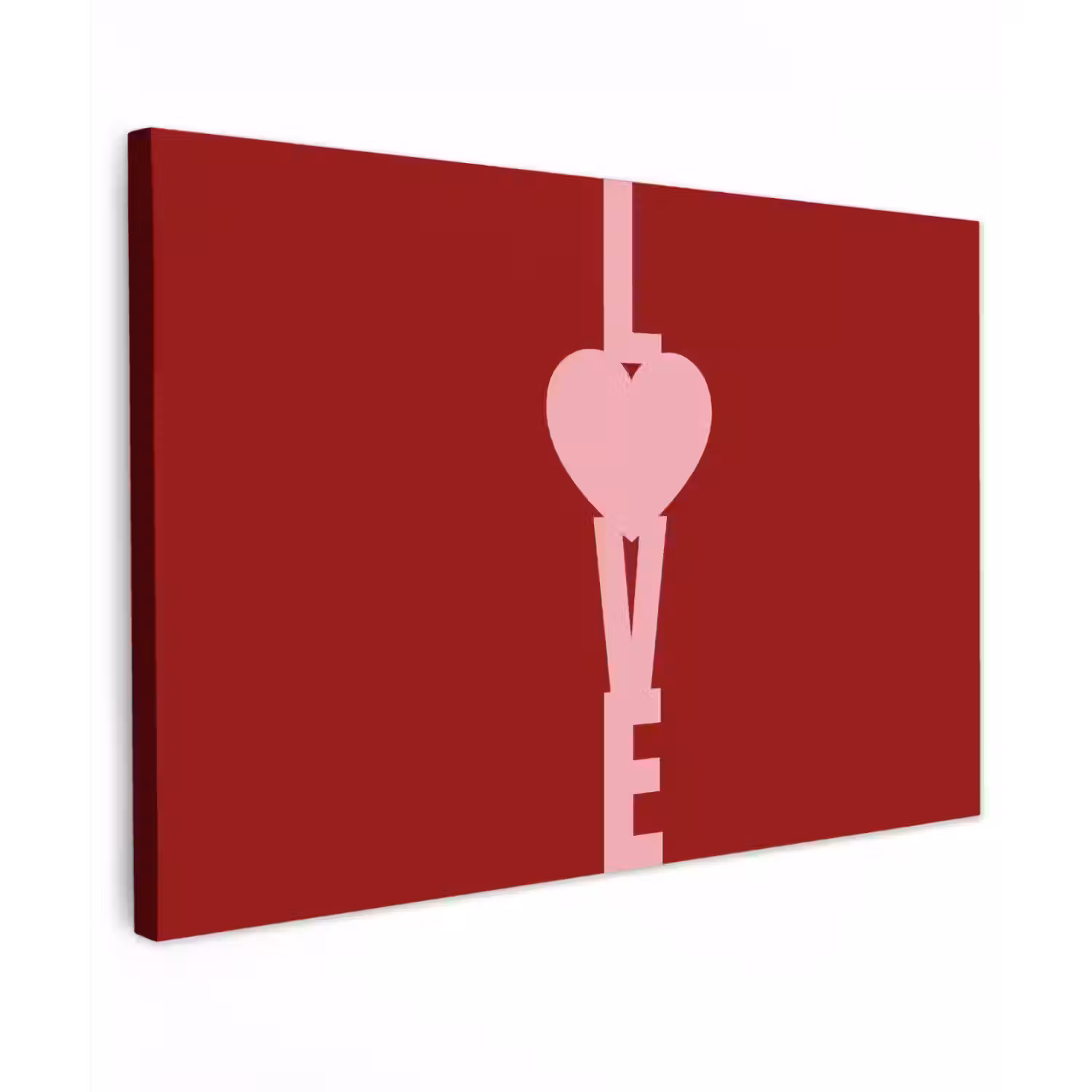 Love - Hart - Rood canvas 2cm klein -z3d
