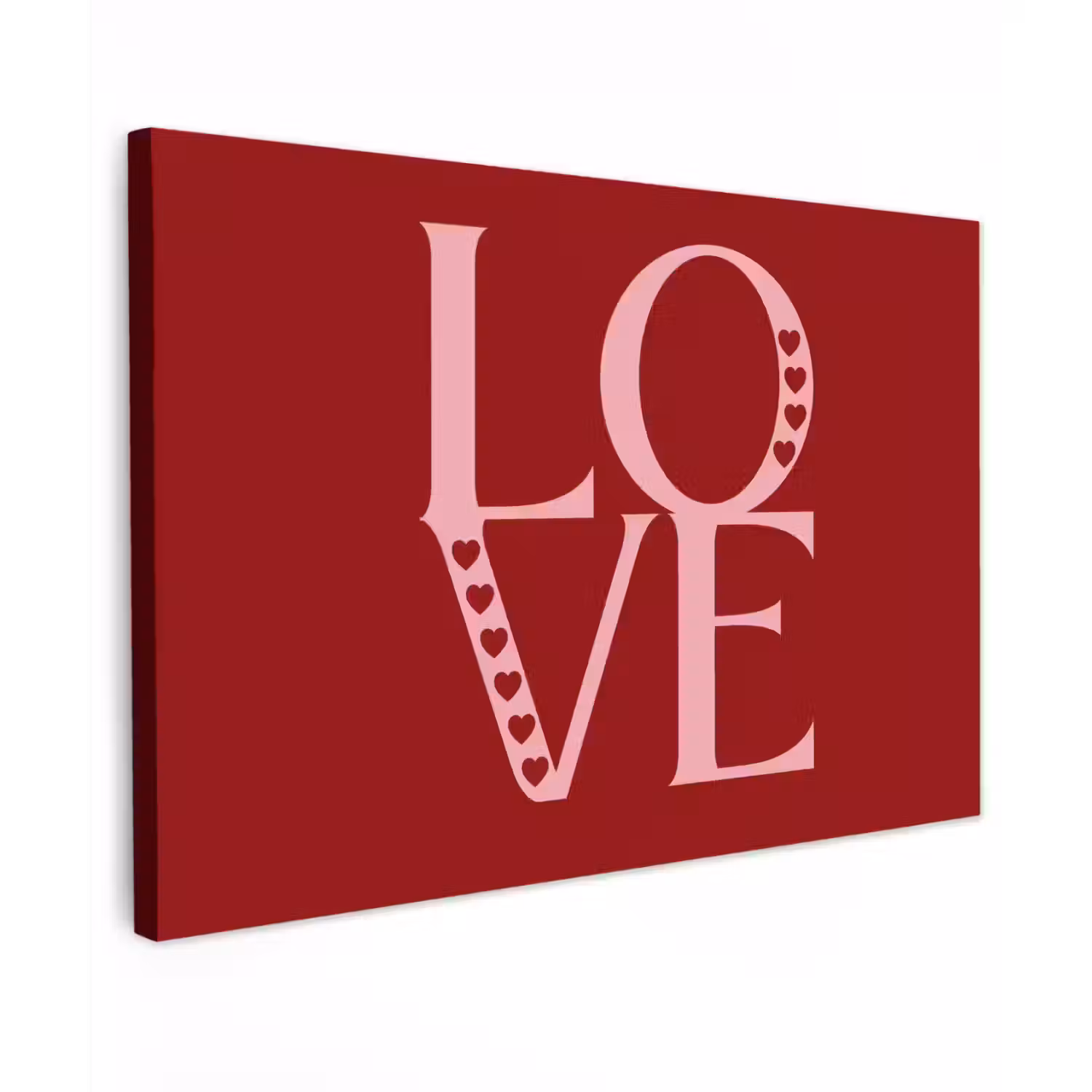 Love - Rood - Hatjes canvas 2cm klein -z3d
