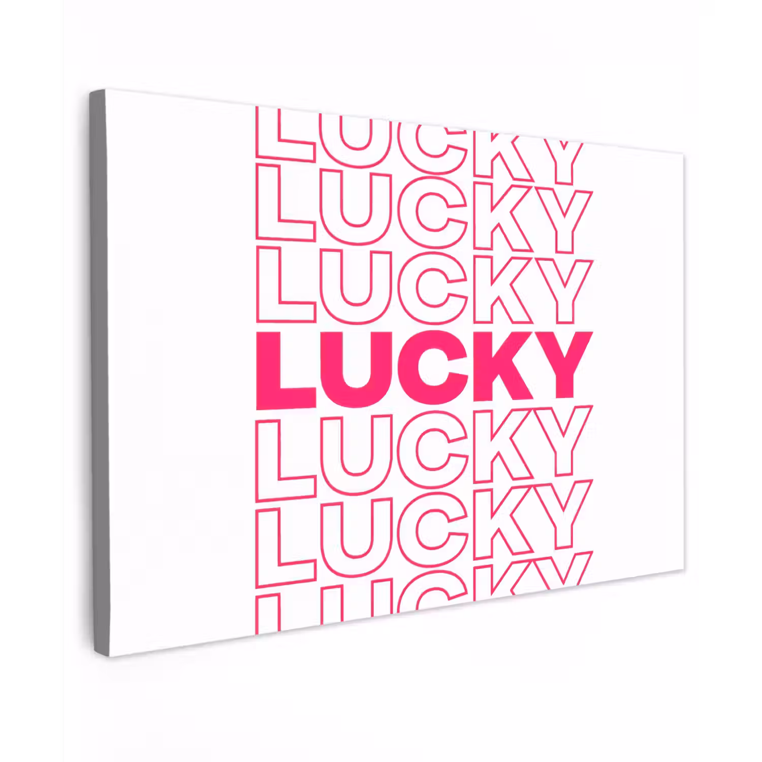 Lucky - Roze - Patroon canvas 2cm klein -z3d
