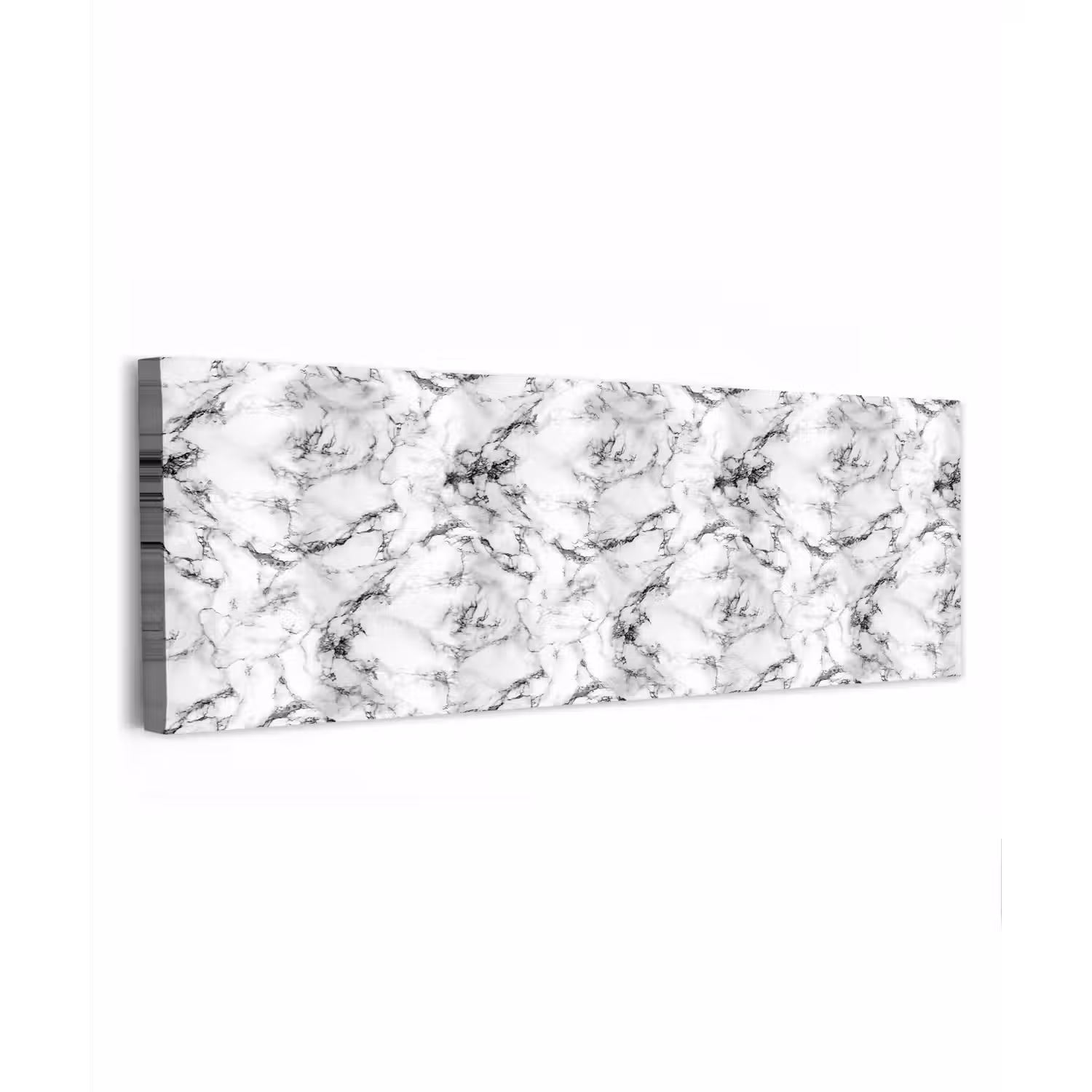 Marmer - Zwart - Dramatisch - Wit canvas 2cm klein 828 -z3d
