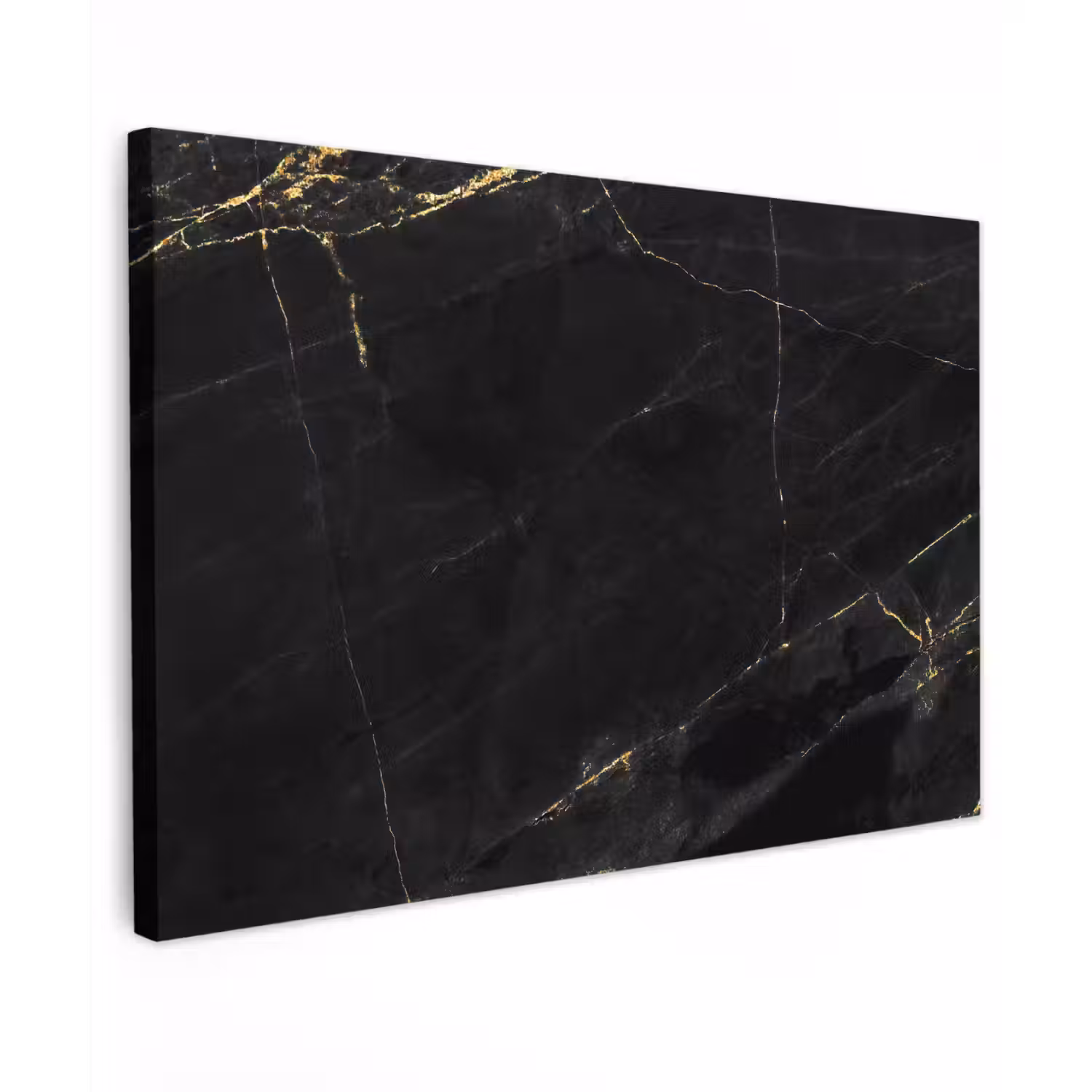 Marmer - Zwart - Goud - Chic - Marmerlook - Design canvas 2cm klein -z3d