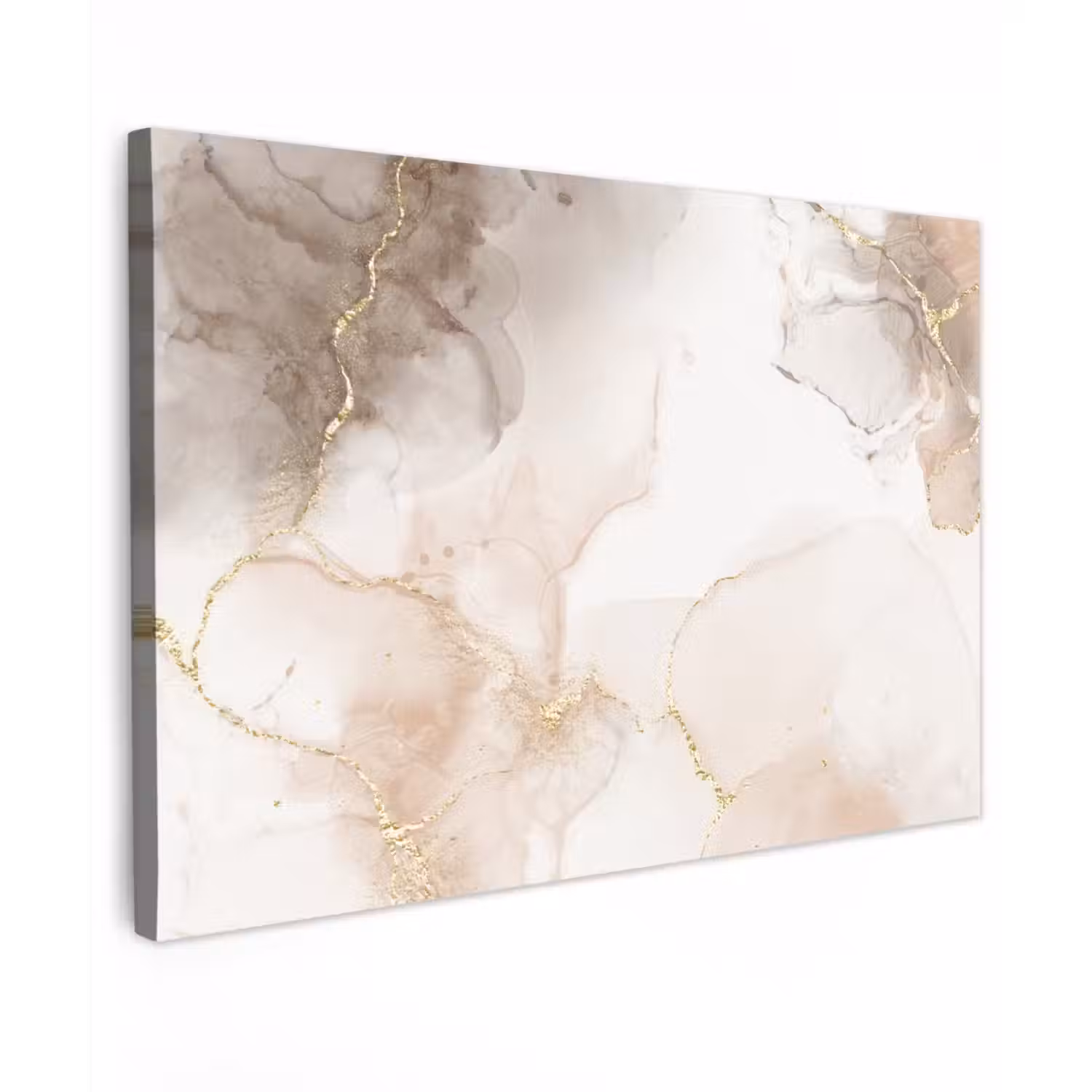 Marmer - Bruin - Gouden canvas 2cm klein -z3d