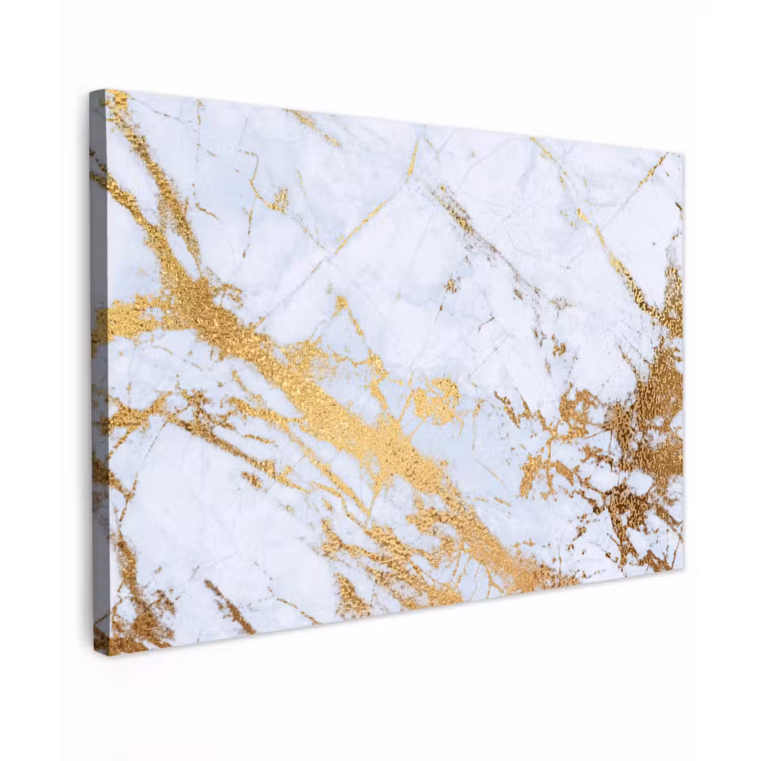 Marmer - Goud - Wit - Luxe - Marmerlook - Glitter canvas 2cm klein -z3d