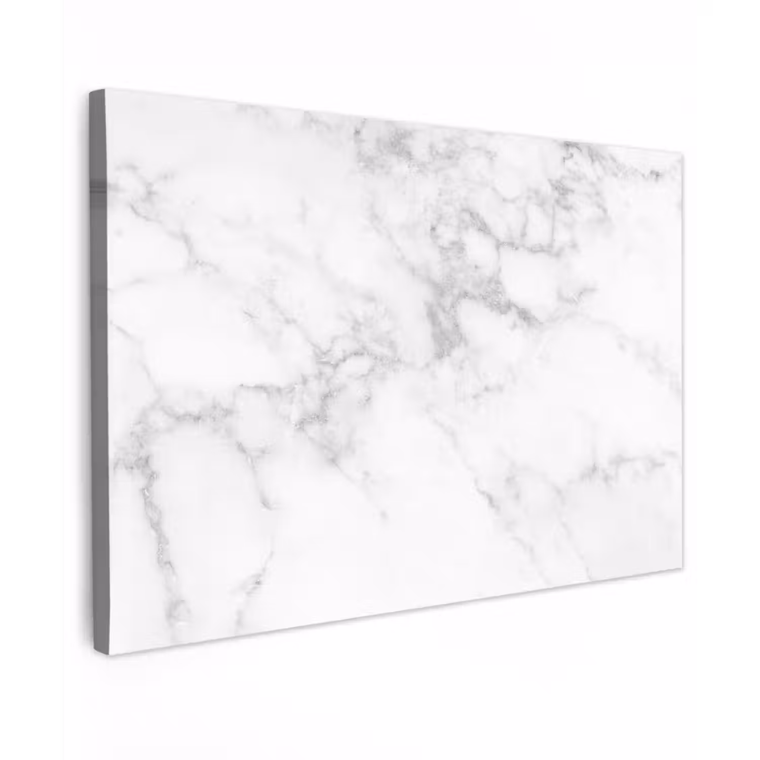 Marmer - Grijs - Wit - Marmerstructuur canvas 2cm klein -z3d