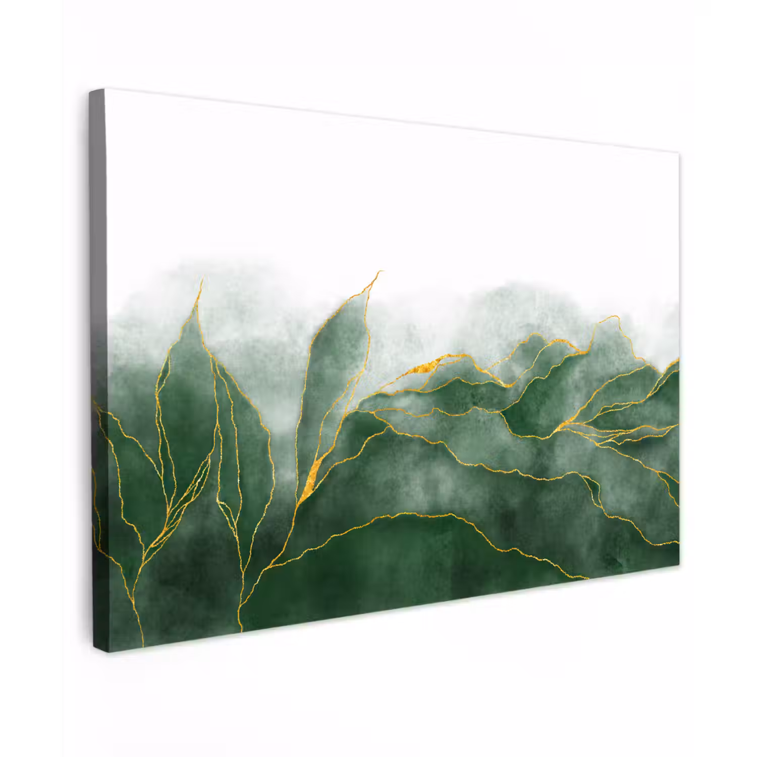 Marmer - Groen - Luxe - Goud - Marmerlook canvas 2cm klein -z3d