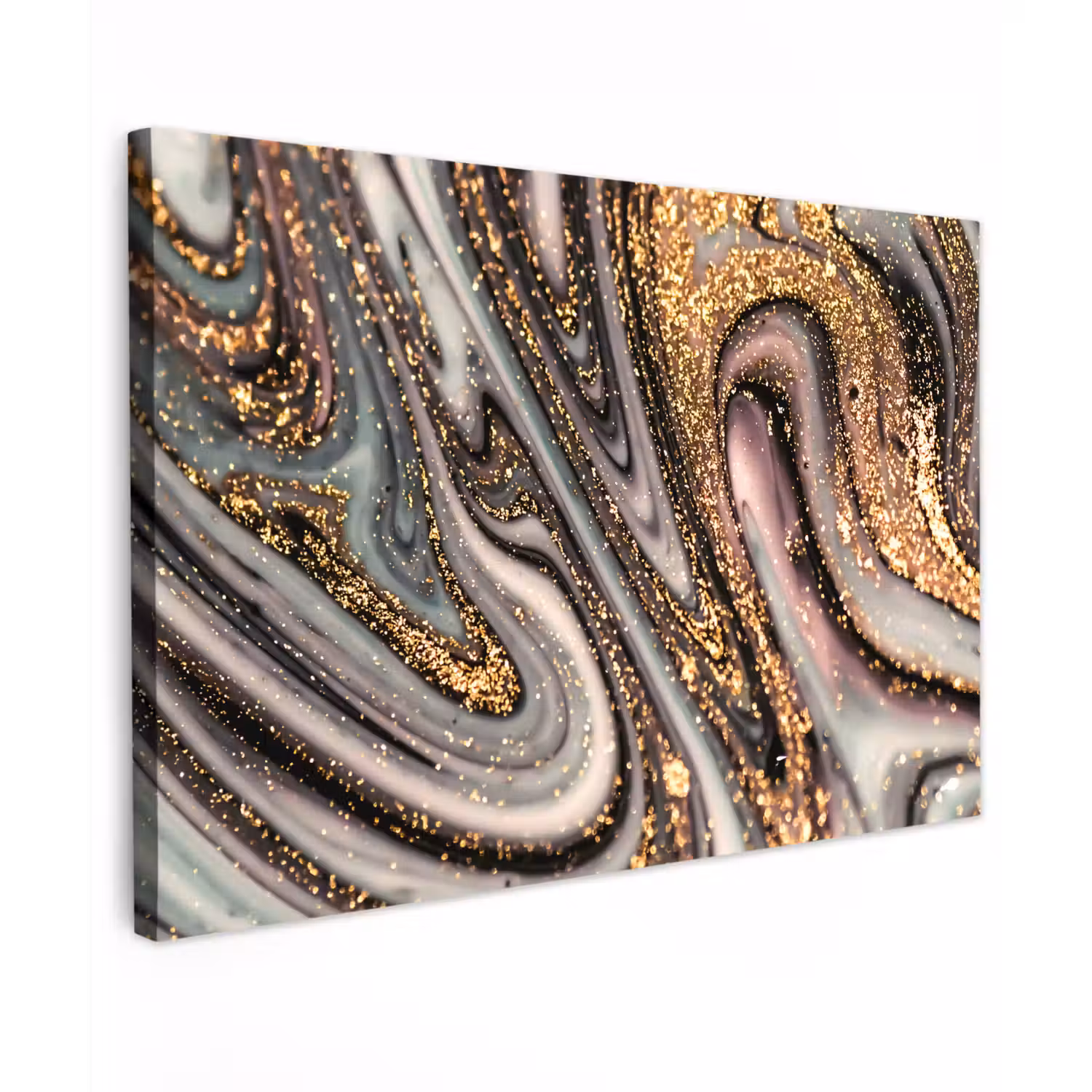 Marmerlook - Goud - Glitter - Luxe - Marmer - Wit canvas 2cm klein -z3d