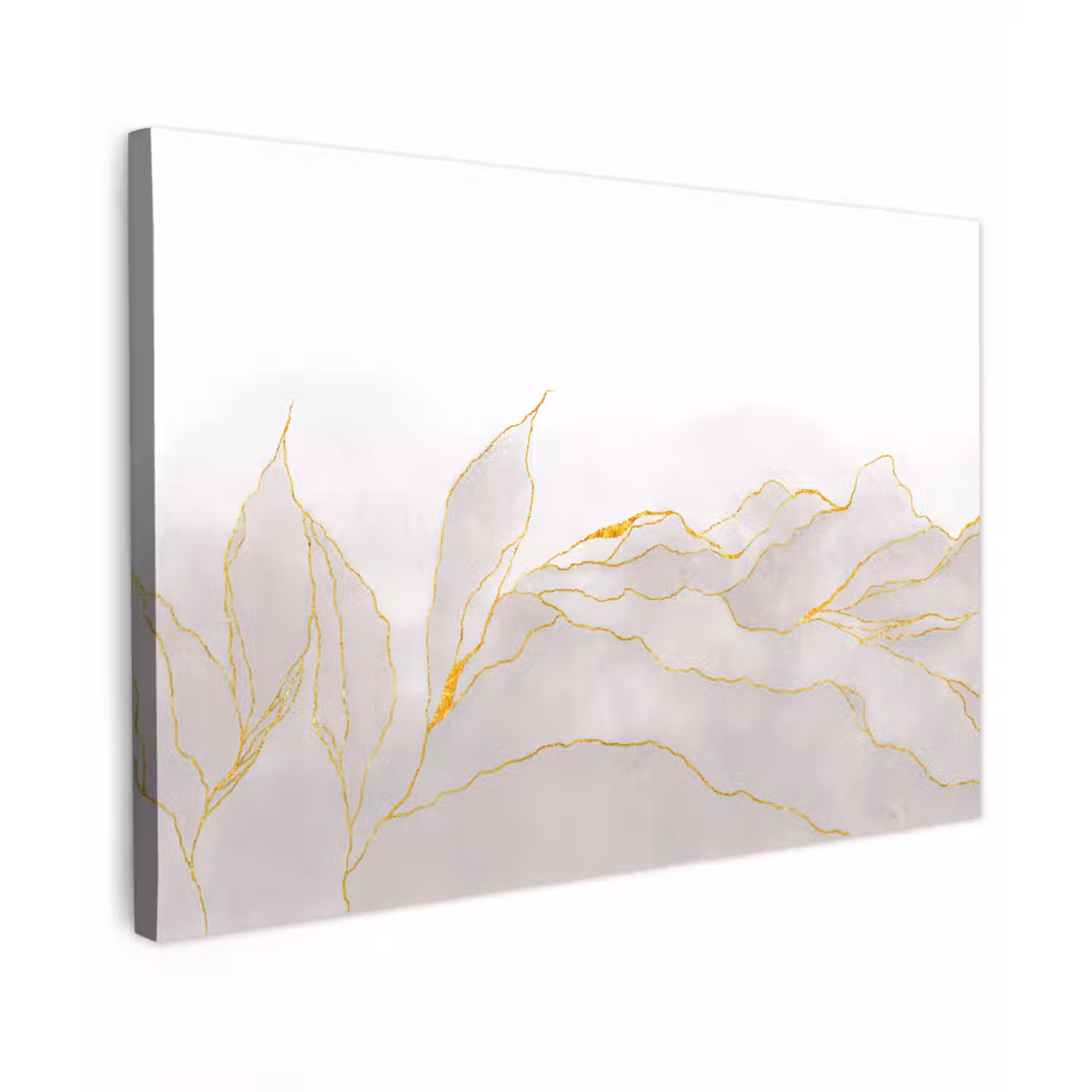 Marmerlook - Grijs - Goud - Chic - Marmer canvas 2cm klein -z3d