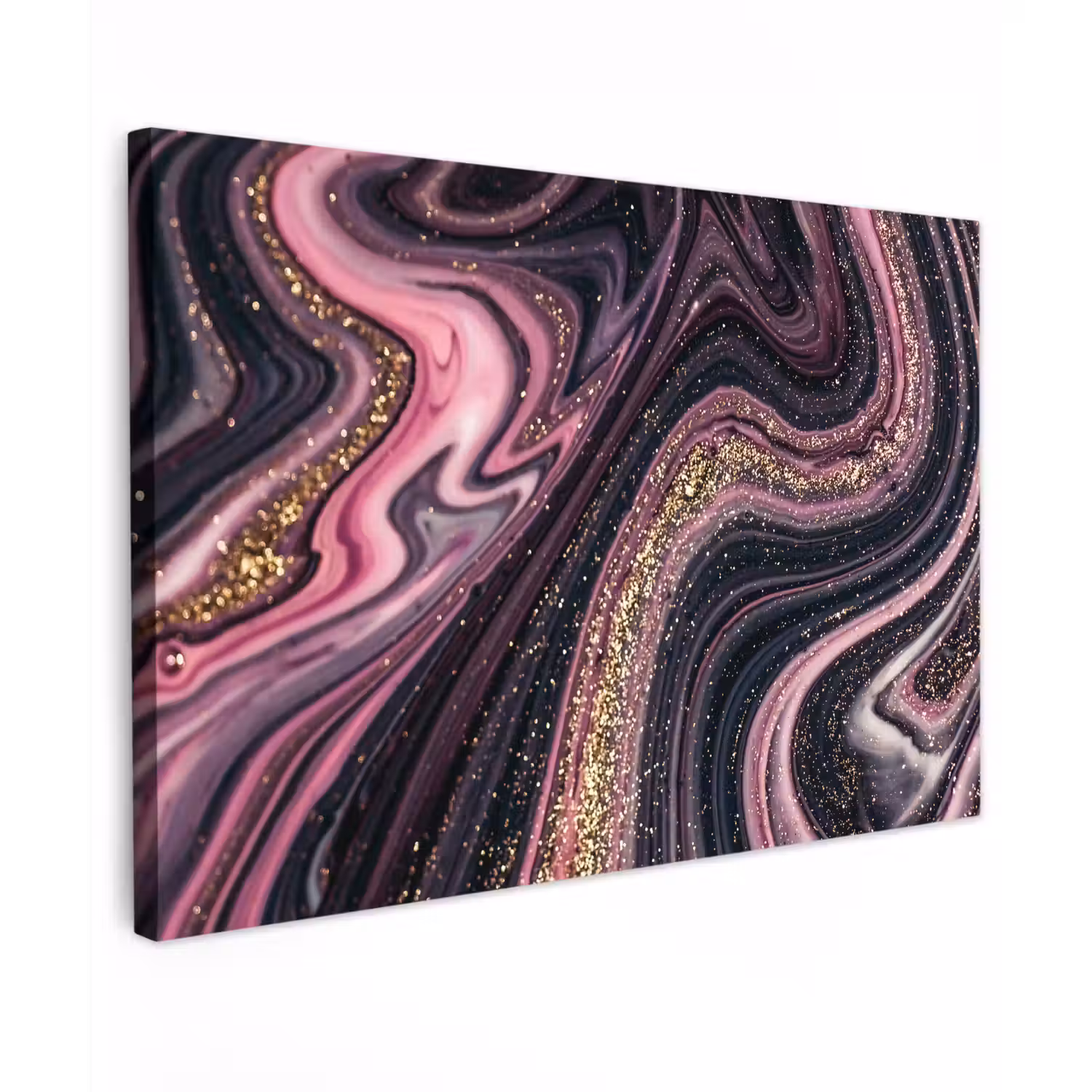 Marmerlook - Roze - Paars - Goud - Luxe - Marmer canvas 2cm klein -z3d