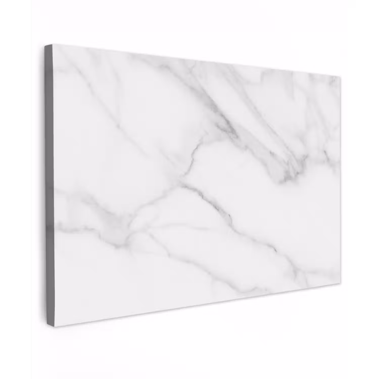 Marmer - Structuur - Wit - Grijs - Steen - Marmerlook canvas 2cm klein -z3d