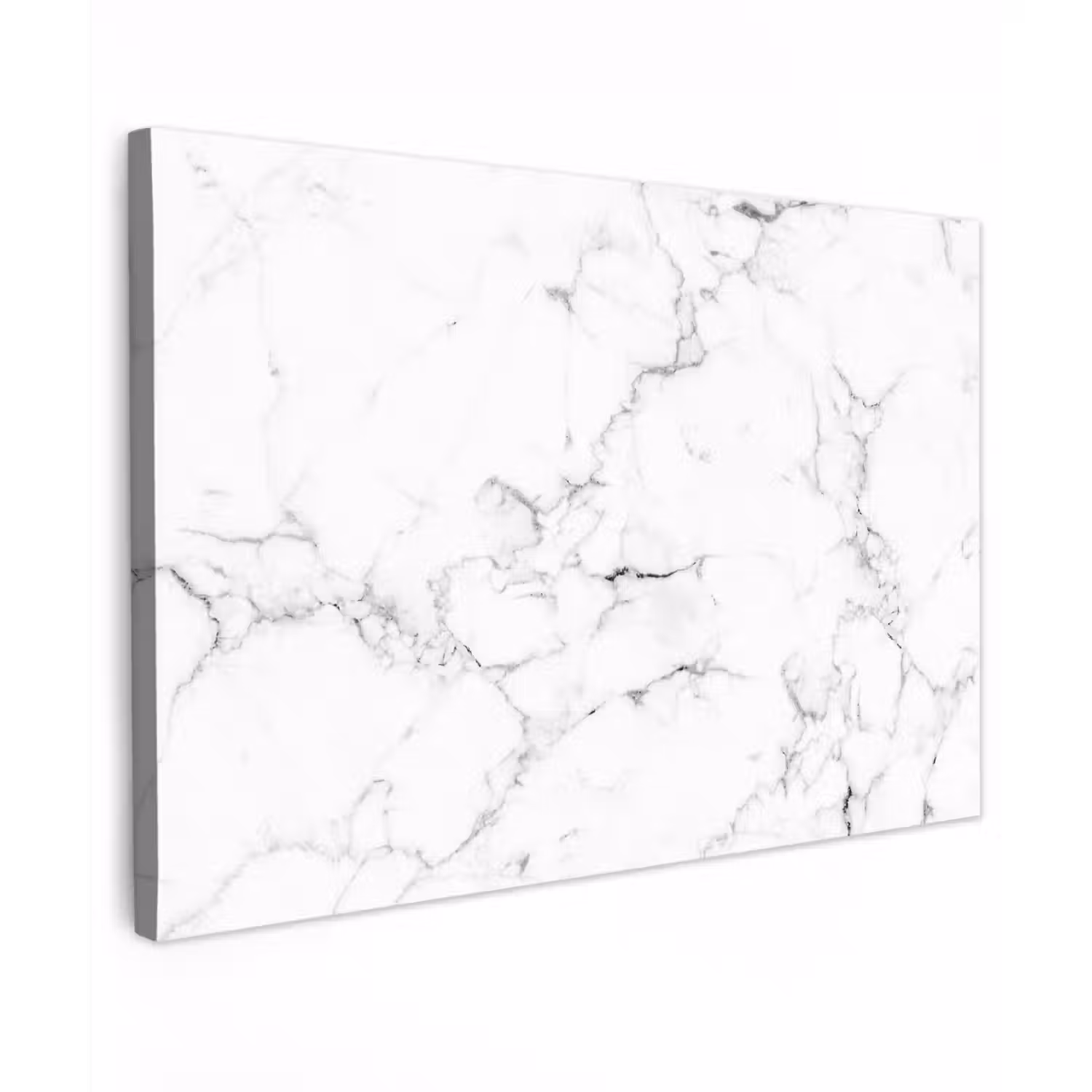 Marmer - Wit - Grijs - Luxe - Marmerlook - Structuur canvas 2cm klein -z3d