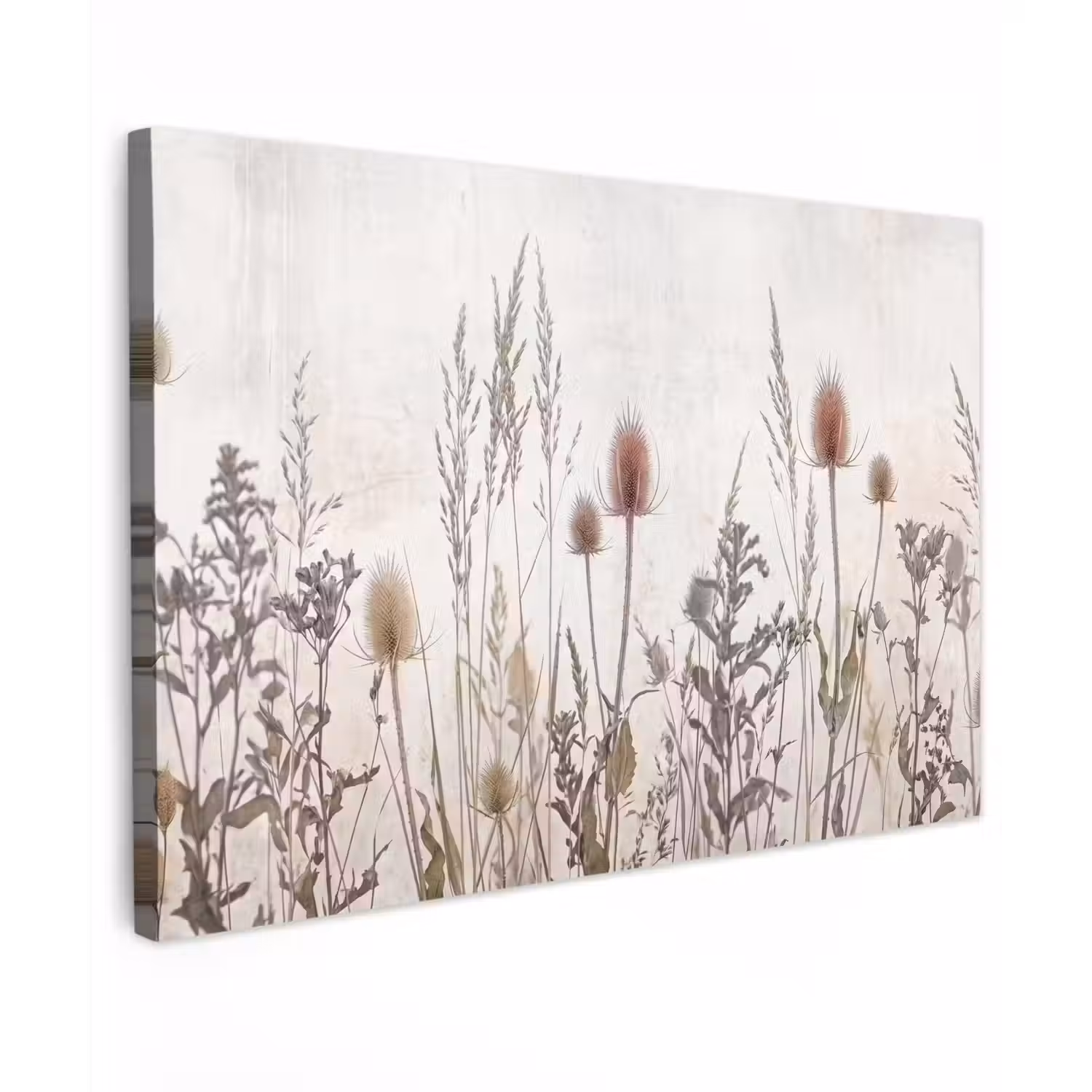 Weidebloemen - Design - Sepia canvas 2cm klein -z3d