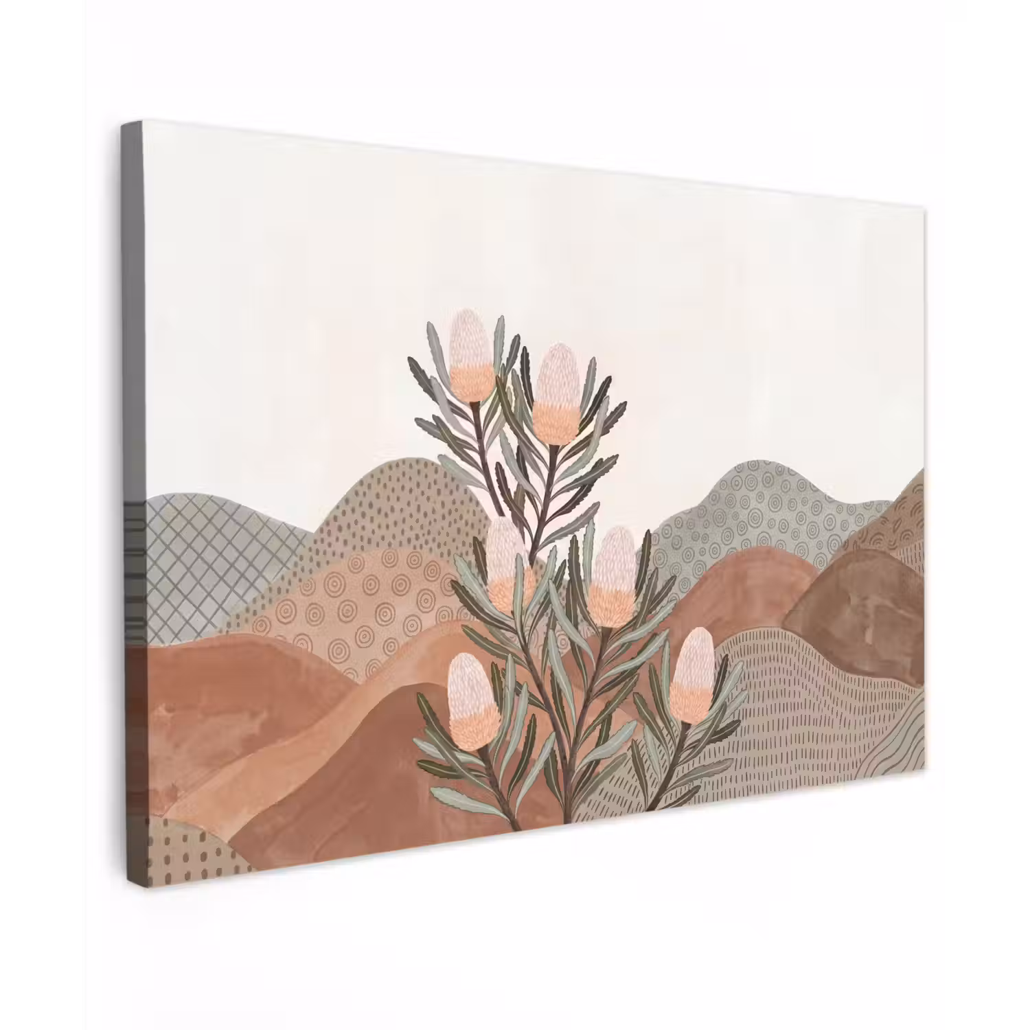 Modern - Heuvels - Terracotta canvas 2cm klein -z3d