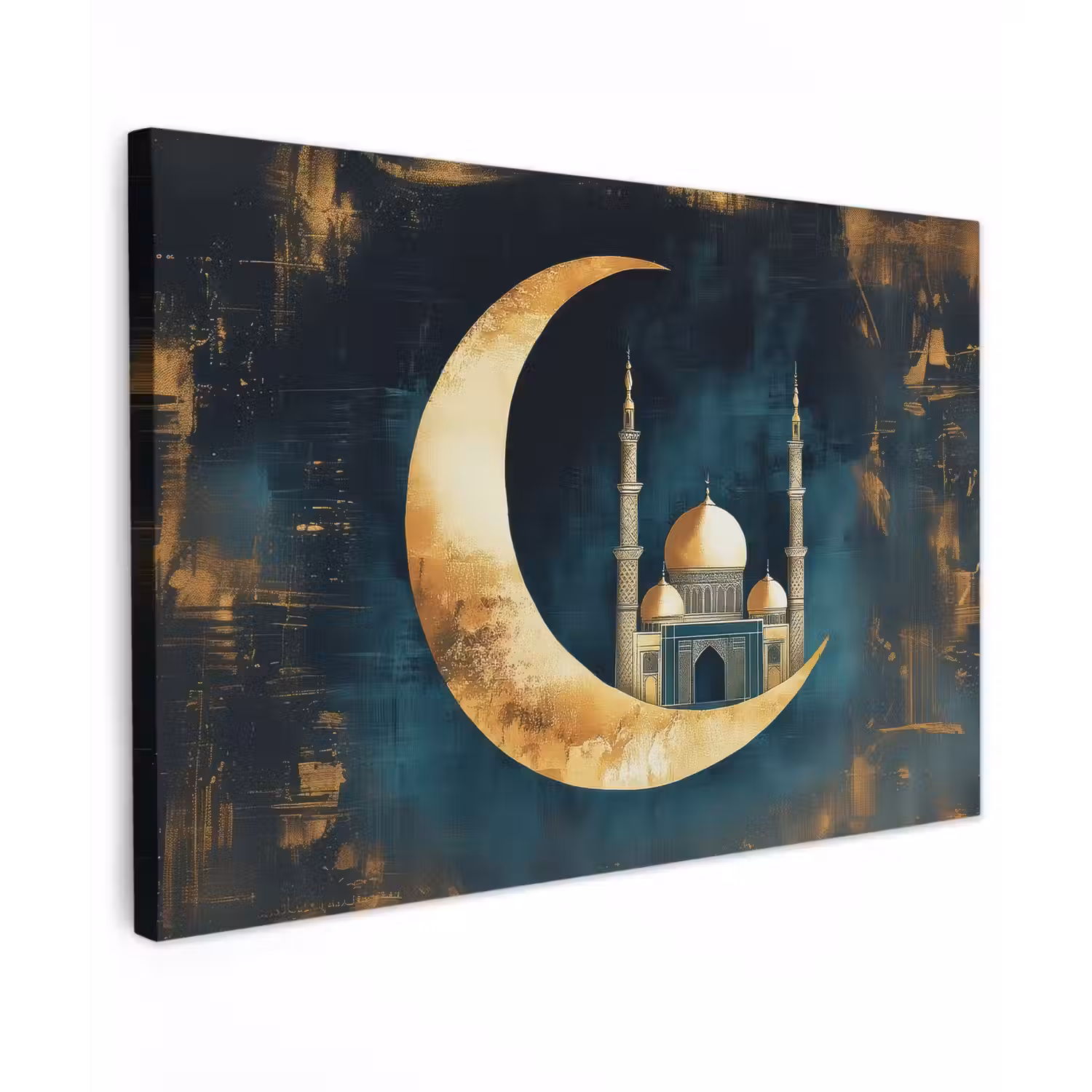 Moskee - Halve maan - Goud - Ramadan - Islamitische canvas 2cm klein -z3d