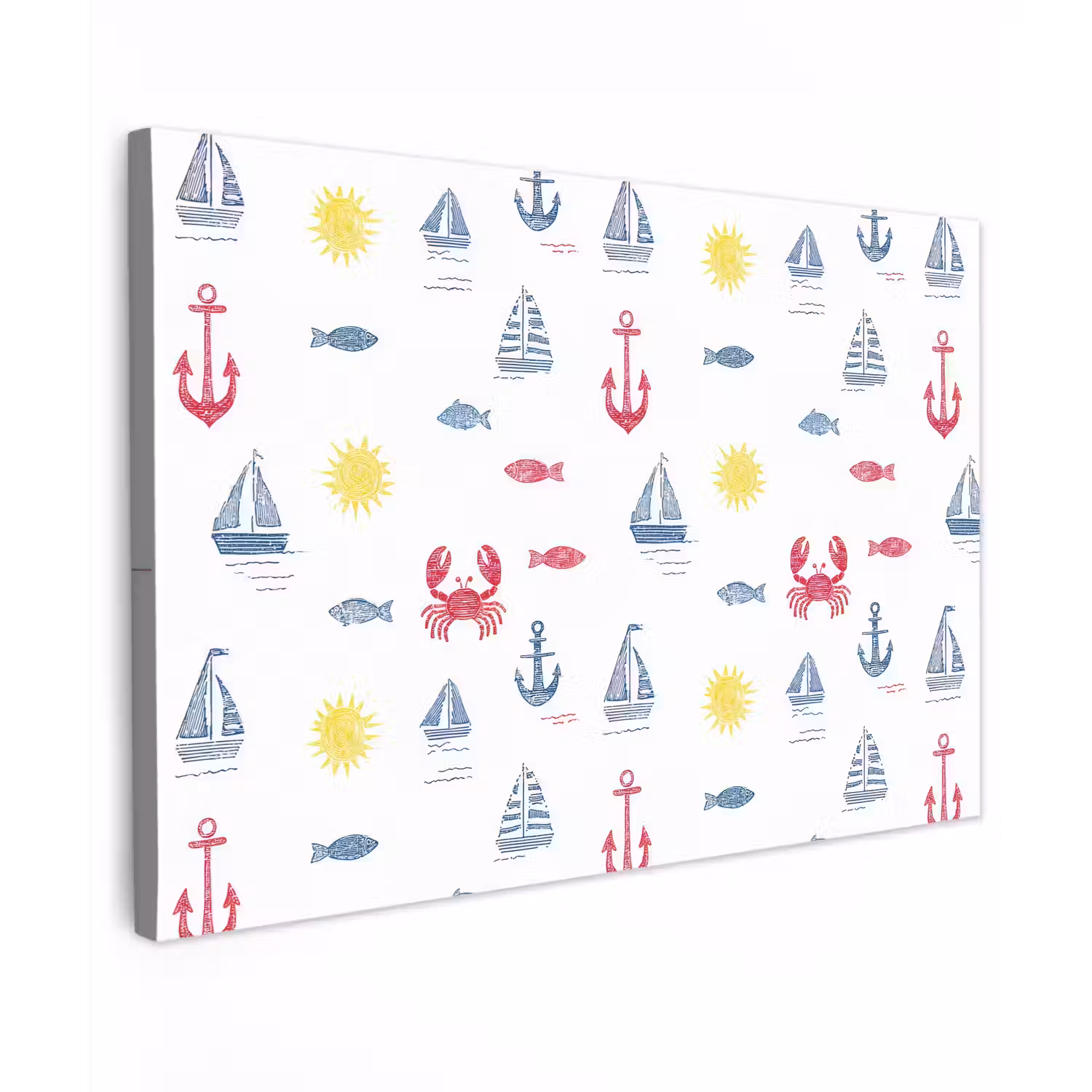 Nautisch - Illustraties - Kleurrijk canvas 2cm klein 34 -z3d
