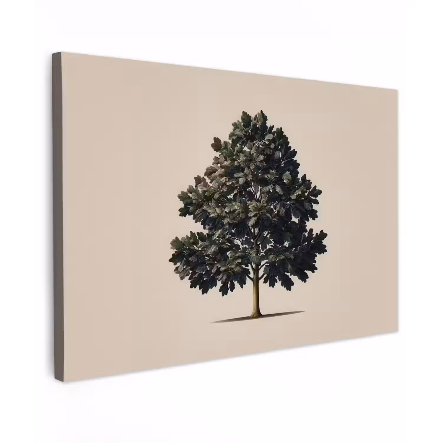 Eikenboom - Schaduw - Egaal canvas 2cm klein -z3d