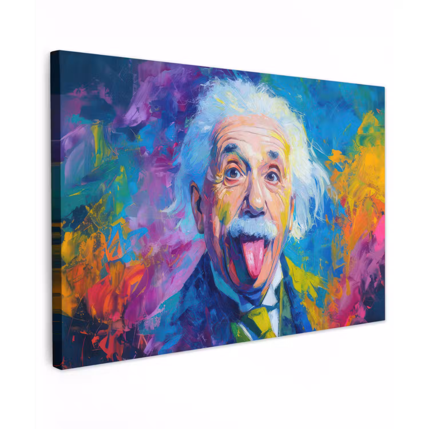 Oude man - Expressief - Kleurrijk canvas 2cm klein -z3d