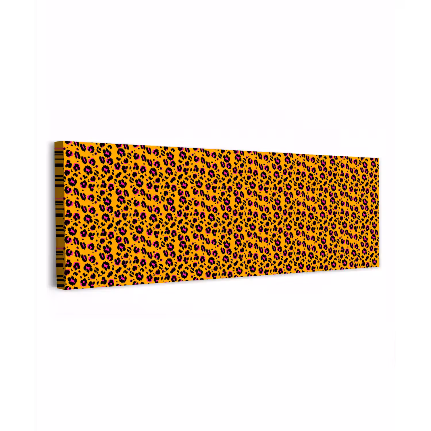 Oranje - Roze - Panterprint canvas 2cm klein 828 -z3d