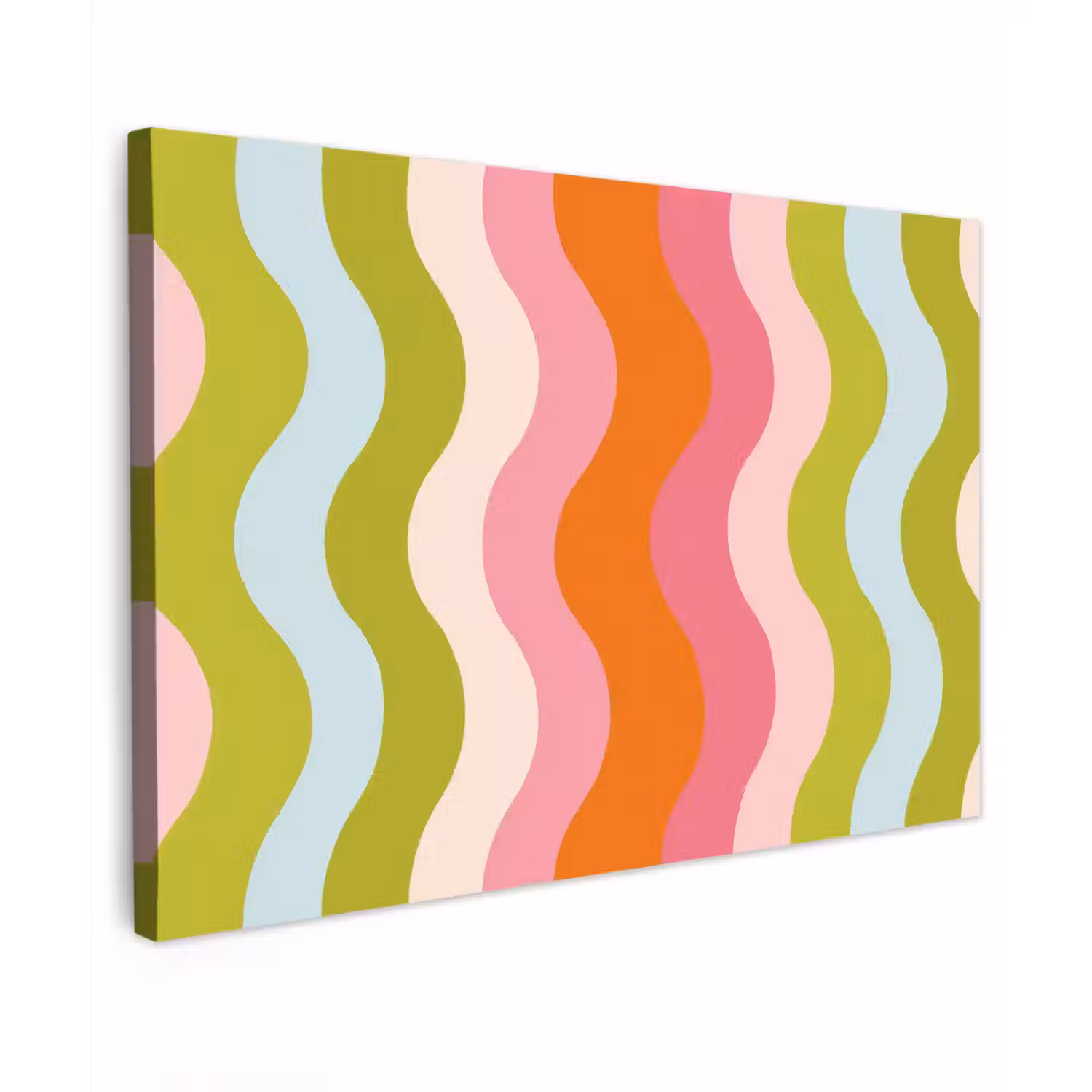 Banen - Golven - Kleurrijk - Verticaal canvas 2cm klein -z3d