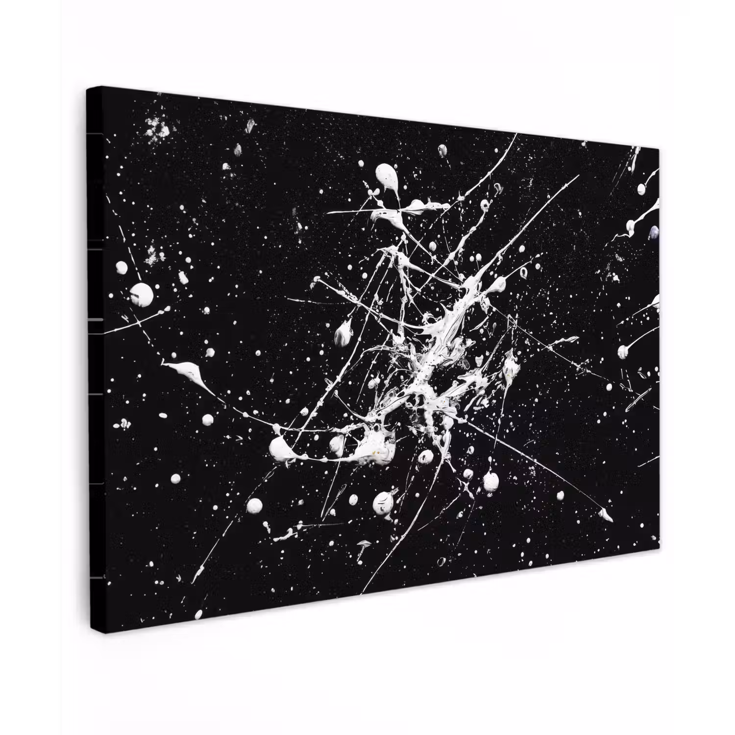Verfspatten - Wit - Abstract - Explosie canvas 2cm klein -z3d