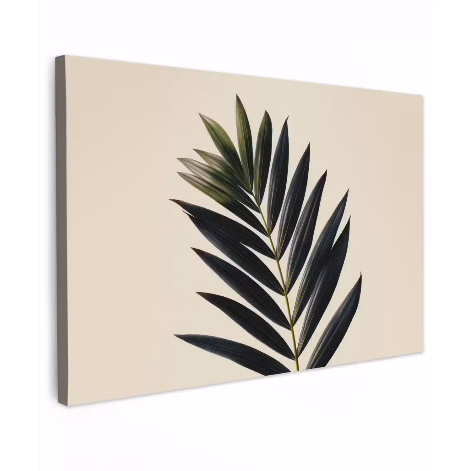 Palmblad - Donkere bladen - Subtiel canvas 2cm klein -z3d