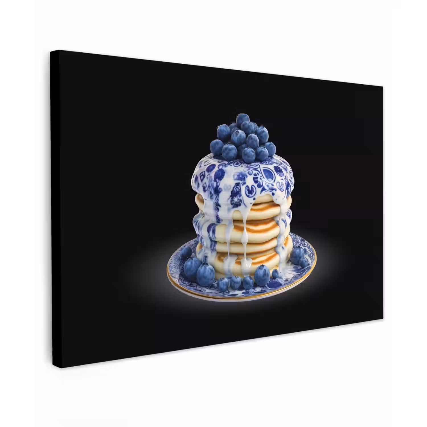 Pannenkoeken - Blauwe Bessen - Bord canvas 2cm klein -z3d