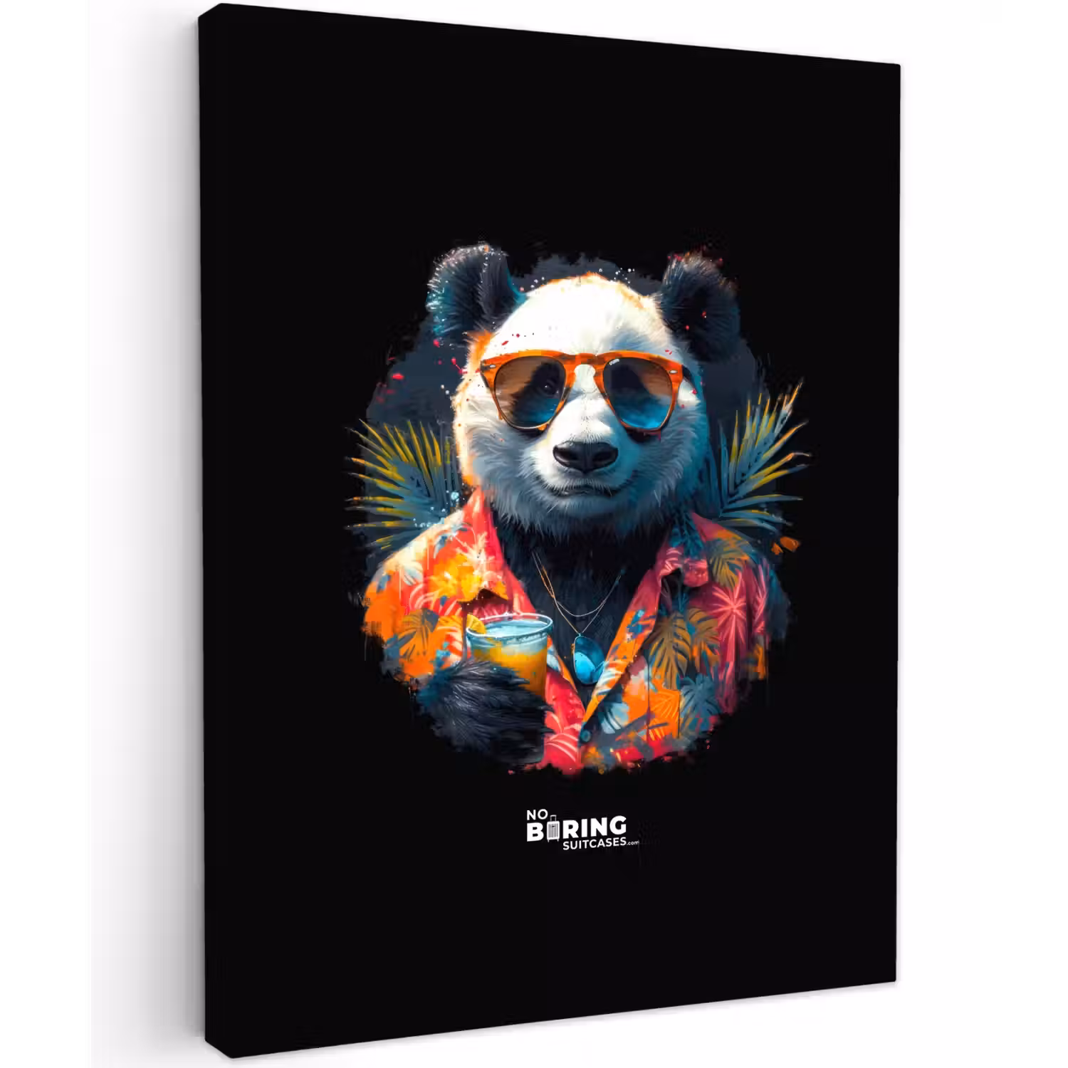 Panda als tropische straatkunst canvas 2cm klein -z3d