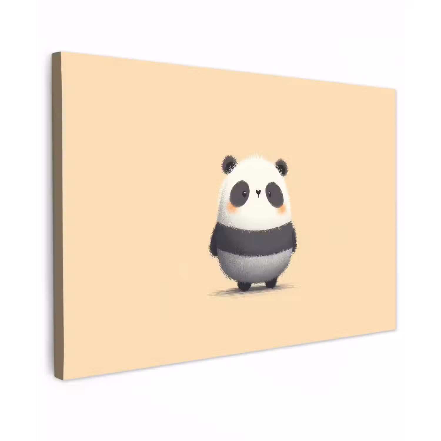Panda - Beige - Minimalistisch canvas 2cm klein -z3d