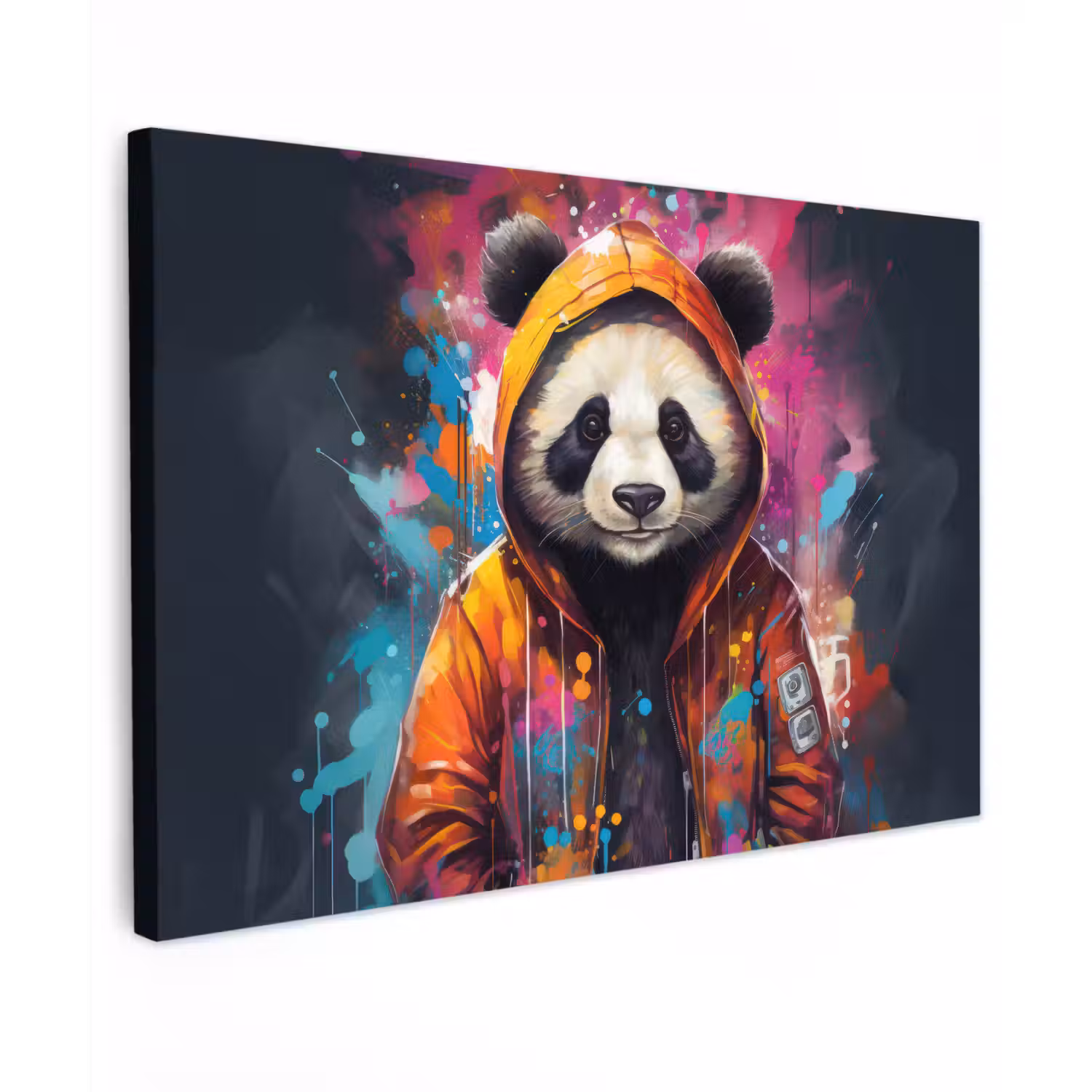 Panda - Jas - Graffiti - Oranje canvas 2cm klein -z3d
