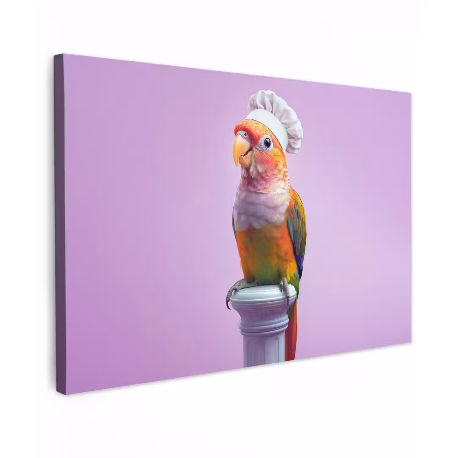 Papegaai - Koksmuts - Pilaar - Vogel canvas 2cm klein -z3d