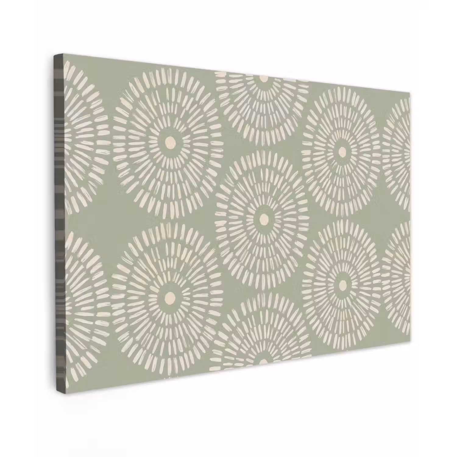 Patroon - Cirkels - Abstract - Modern - Groen canvas 2cm klein -z3d