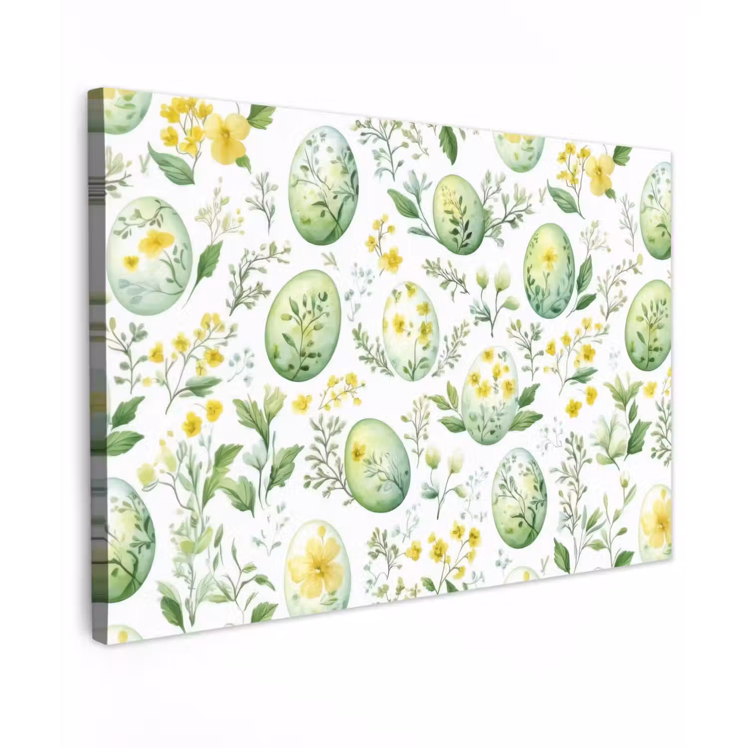 Patroon - Groen - Eieren canvas 2cm klein -z3d