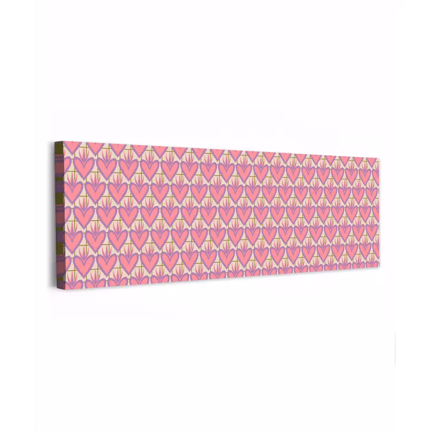 Patroon - Roze - Hartjes canvas 2cm klein 828 -z3d