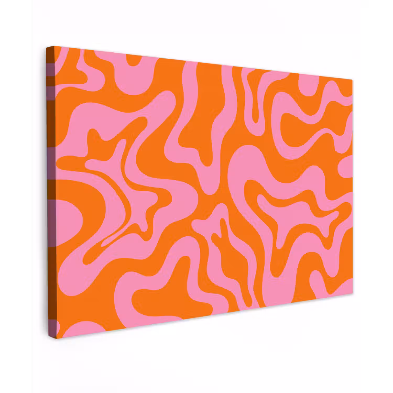 Patroon - Roze - Oranje - Abstract - Modern canvas 2cm klein -z3d