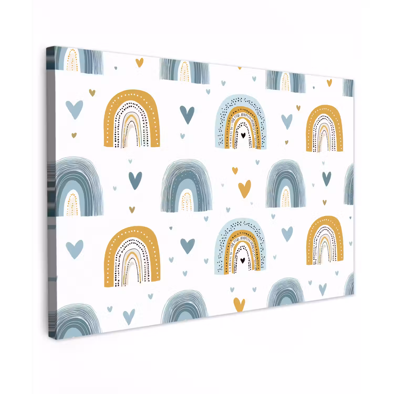 Patroon - Regenboog - Hartjes canvas 2cm klein -z3d