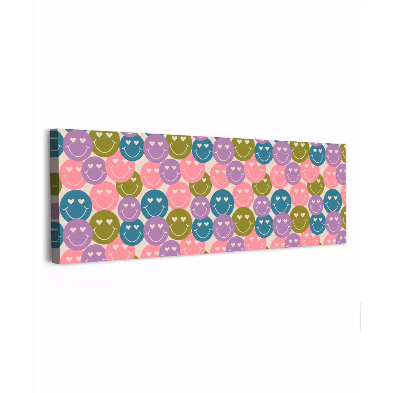 Patroon - Smiley - Kleurrijk - Hartjes canvas 2cm klein 828 -z3d