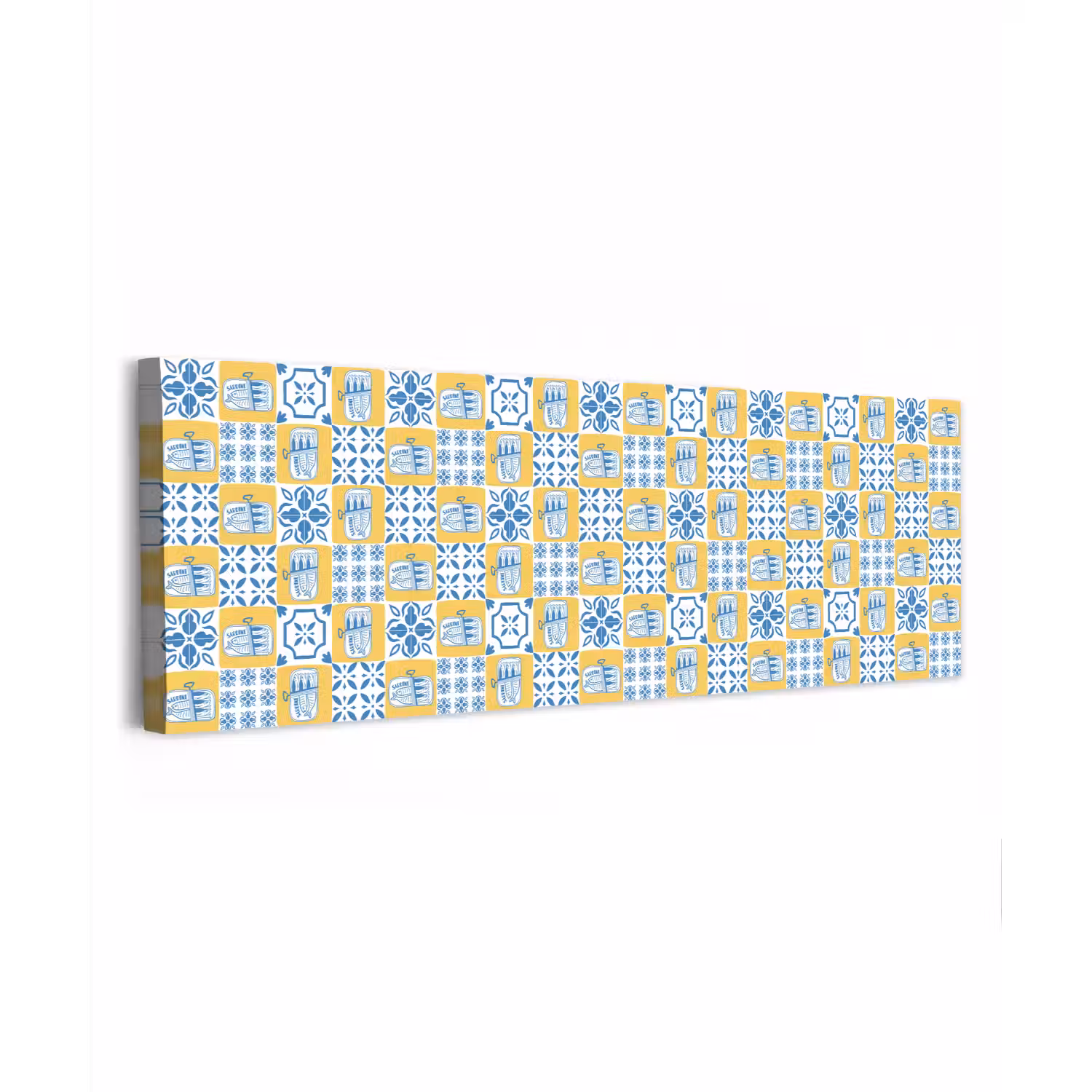 Zee - Geel - Blauw - Wit canvas 2cm klein 828 -z3d
