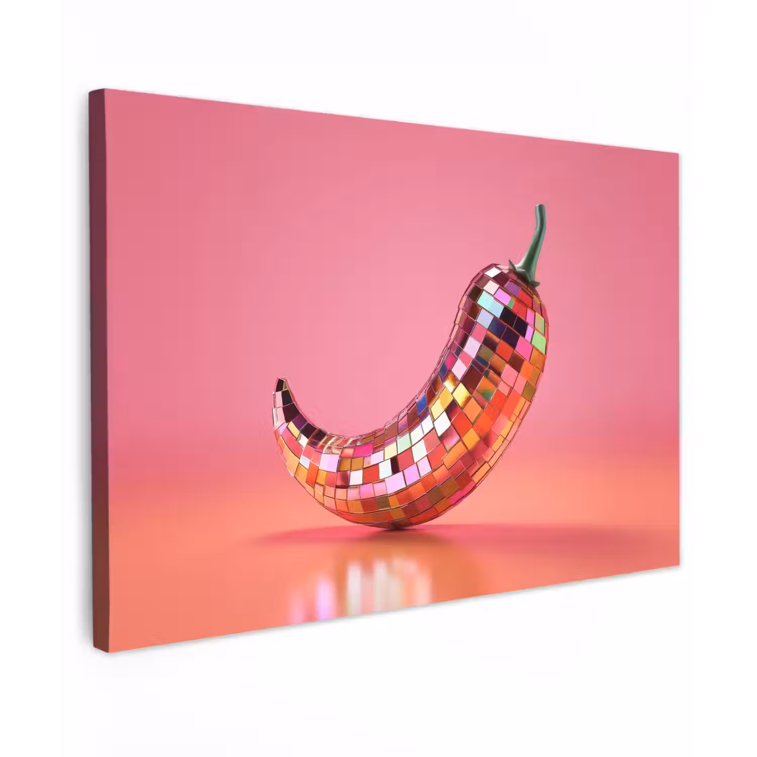 Peper - Disco - Rood - Glitter canvas 2cm klein -z3d