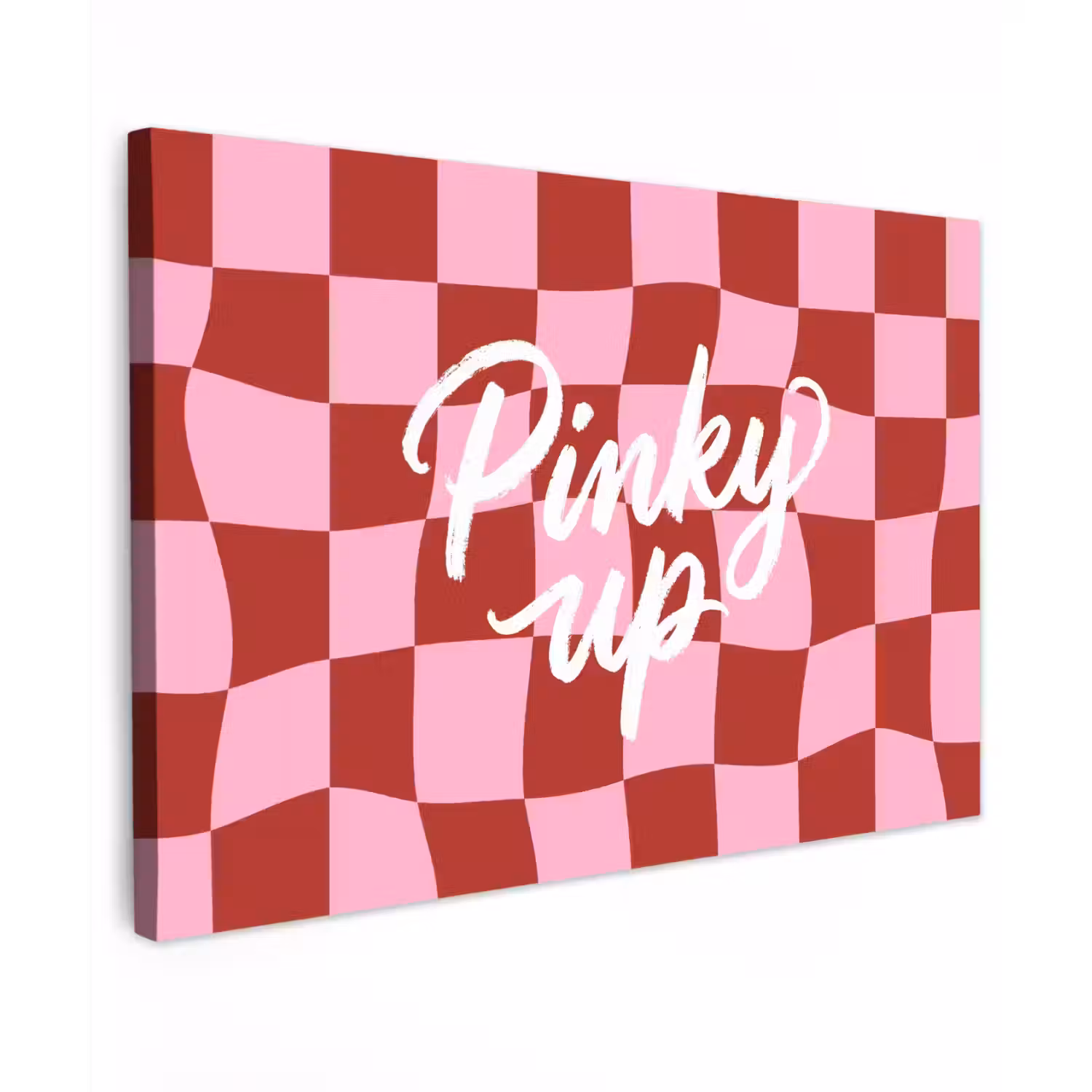 Pinky up - Geblokt - Bordeauxrood canvas 2cm klein -z3d