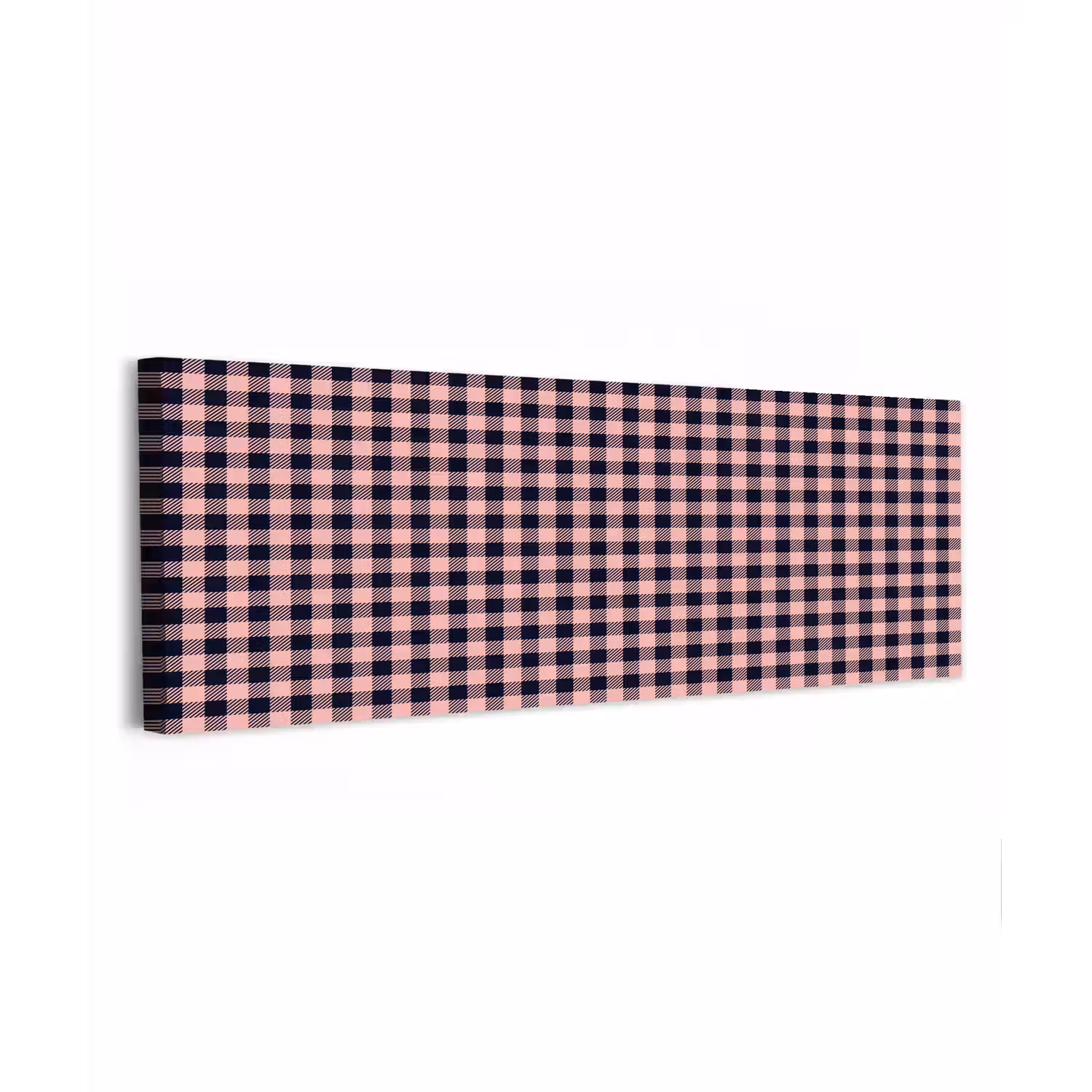 Plaid - Patroon - Roze - Zwart canvas 2cm klein 828 -z3d