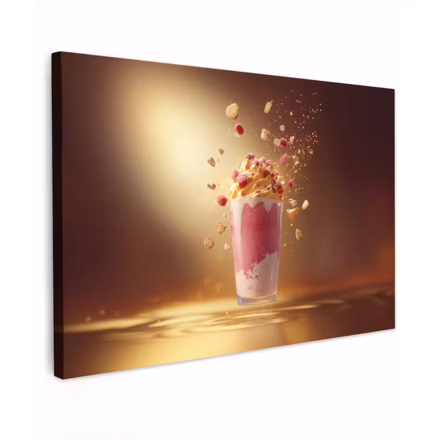 Framboos - Smoothie - Drinken - Roze canvas 2cm klein -z3d