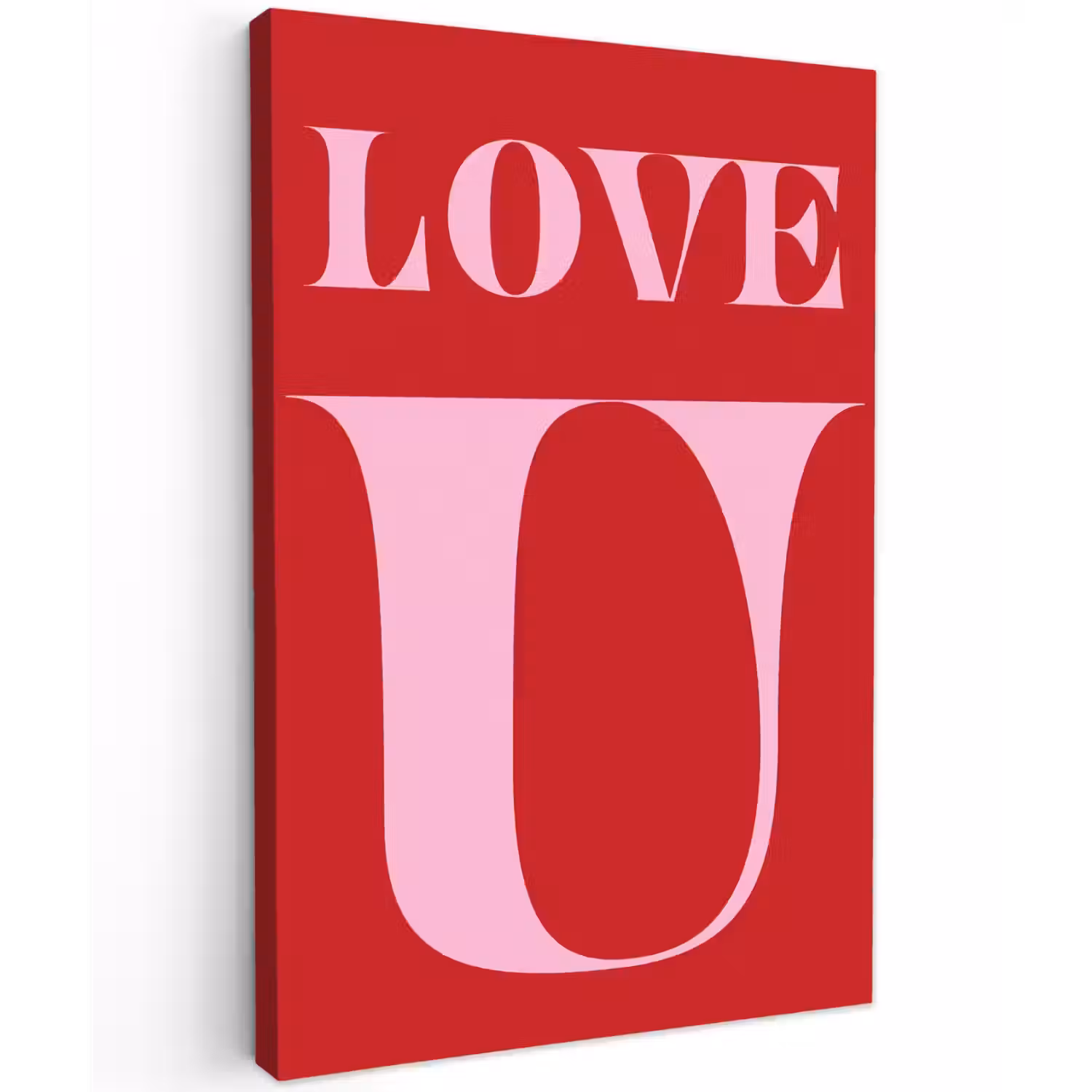 Rood - Love - Valentijn - Roze canvas 2cm klein -z3d