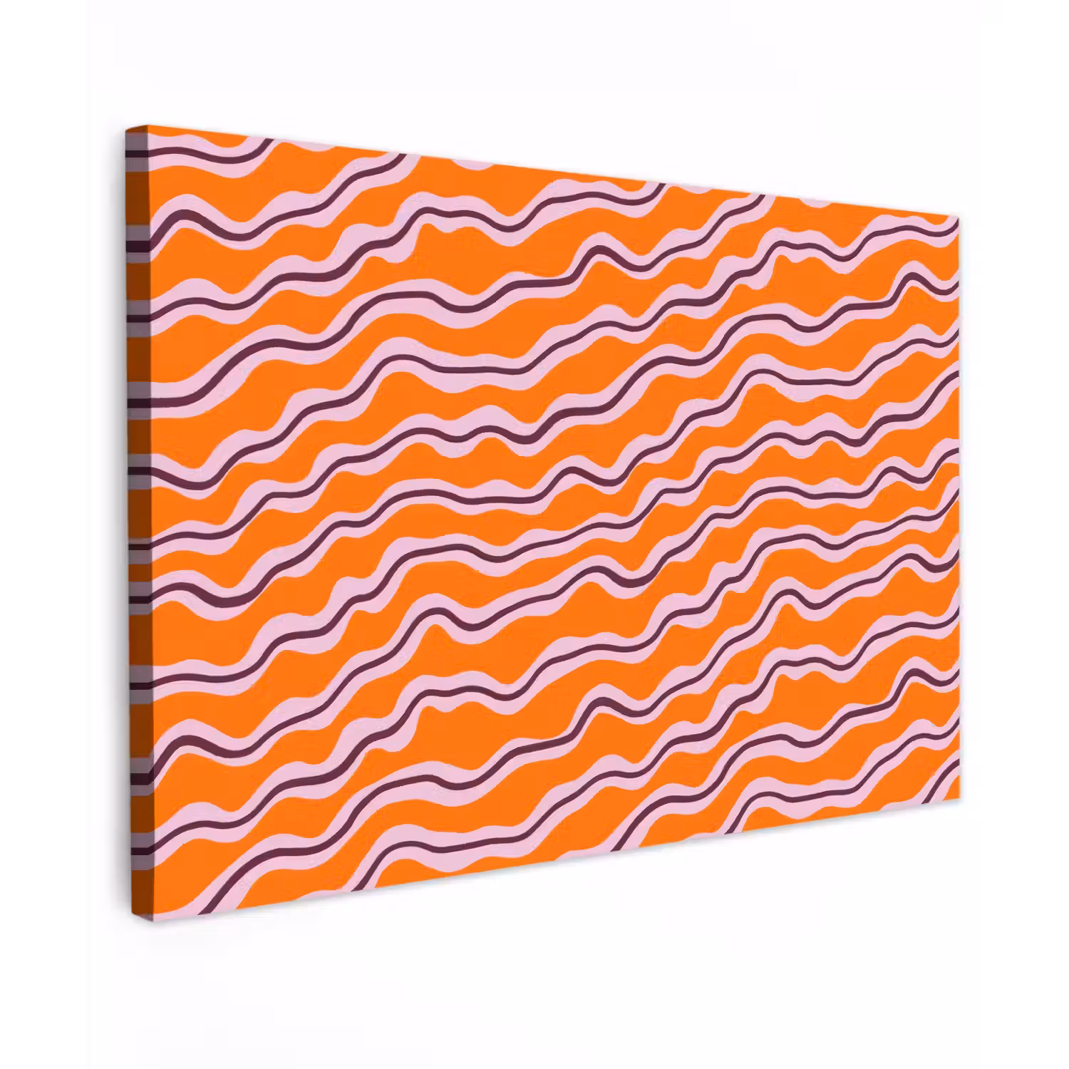 Retro - Golvend - Oranje canvas 2cm klein 34 -z3d