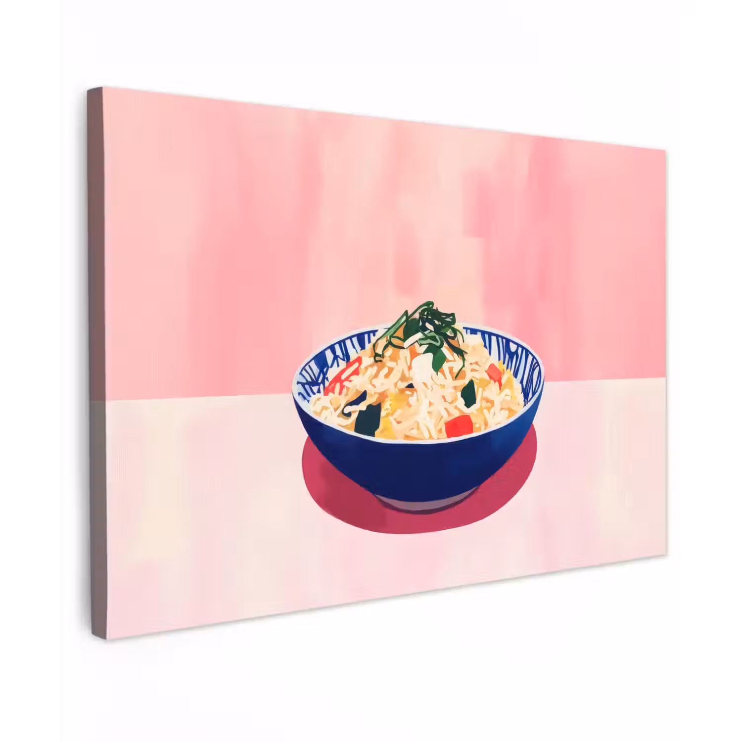 Rijst - Illustratie - Kom - Groente canvas 2cm klein -z3d